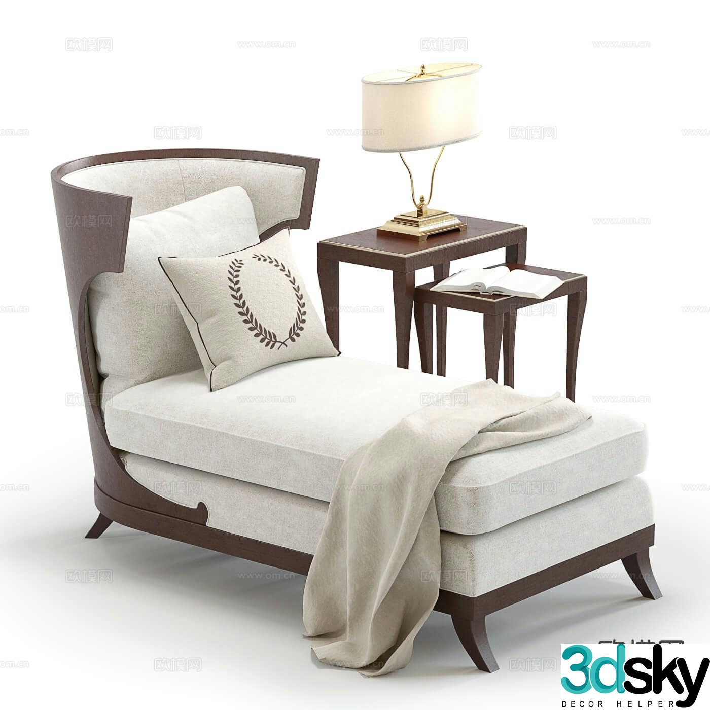 American chaise longue 3d model