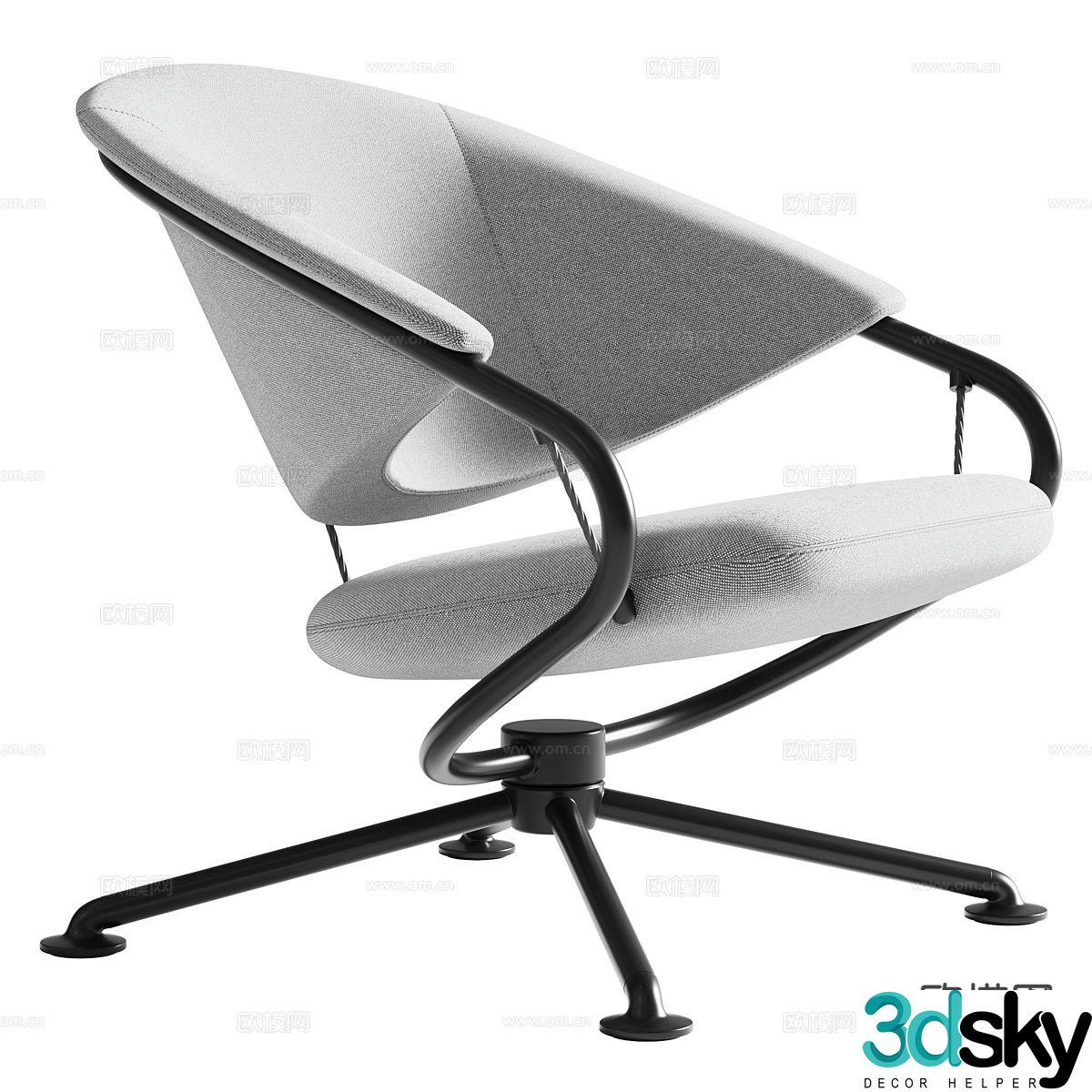 Modern chair leisure chair 3d model