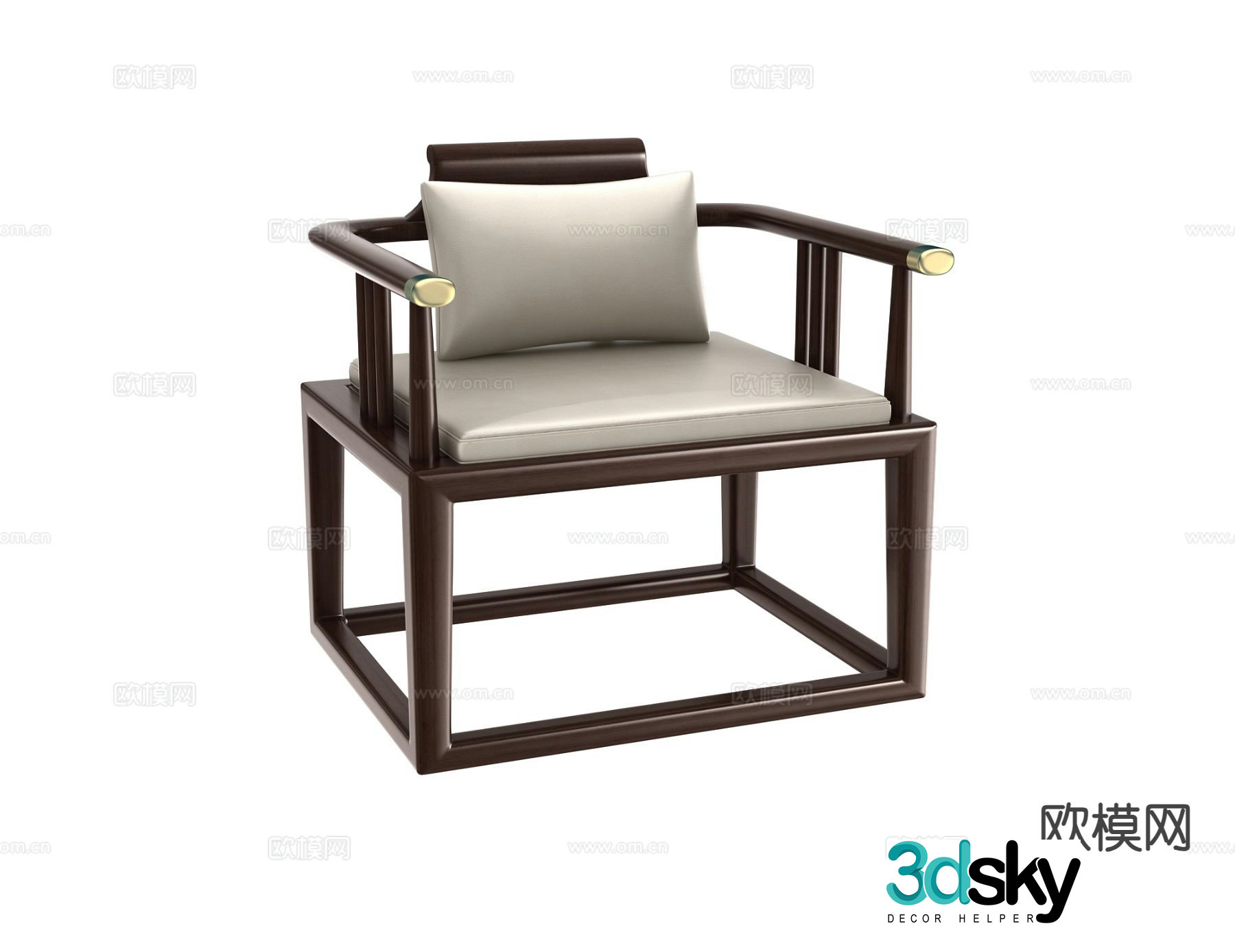 New Chinese style chair leisure chair 3d model