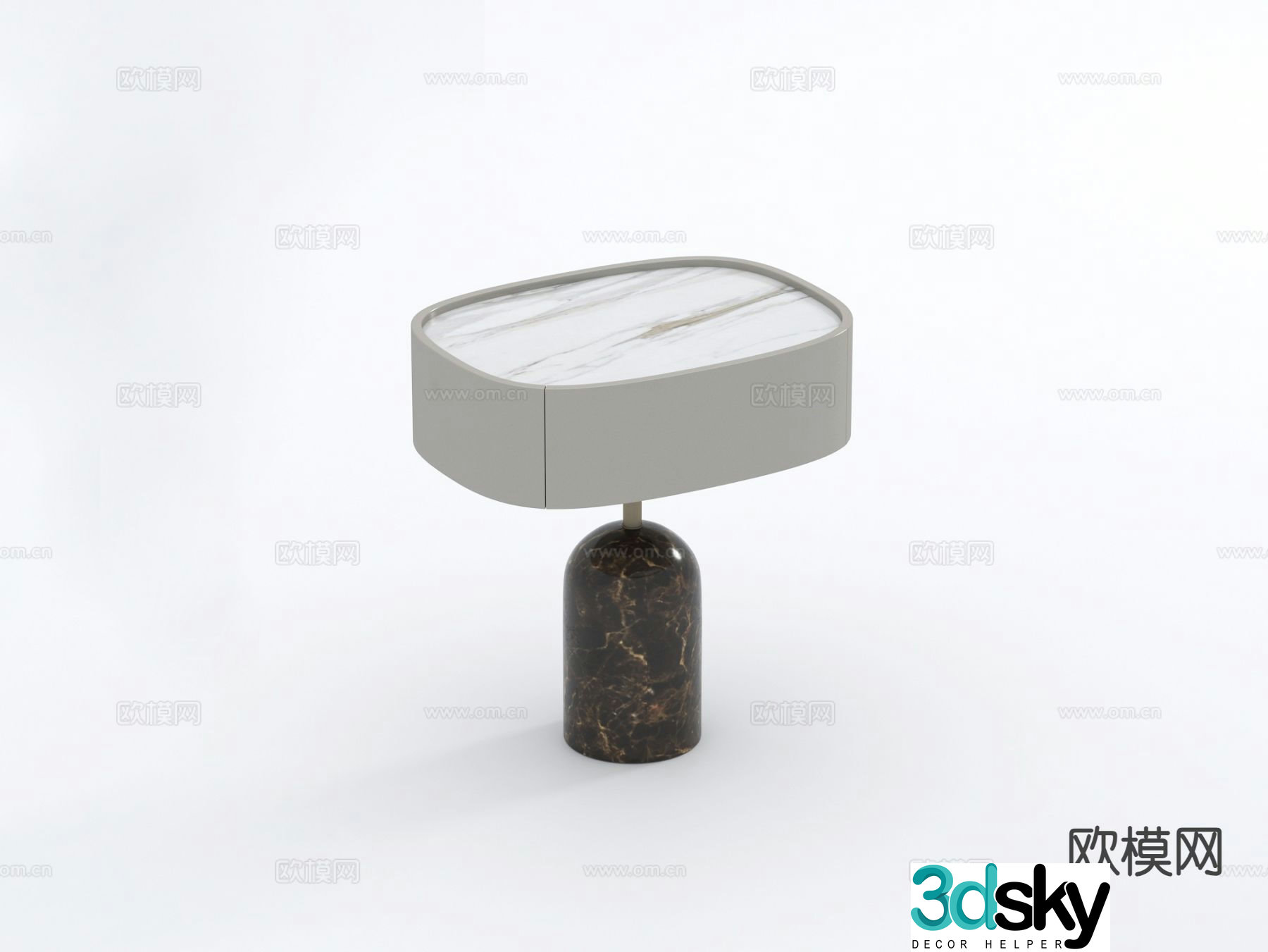 Modern bedside table 3d model