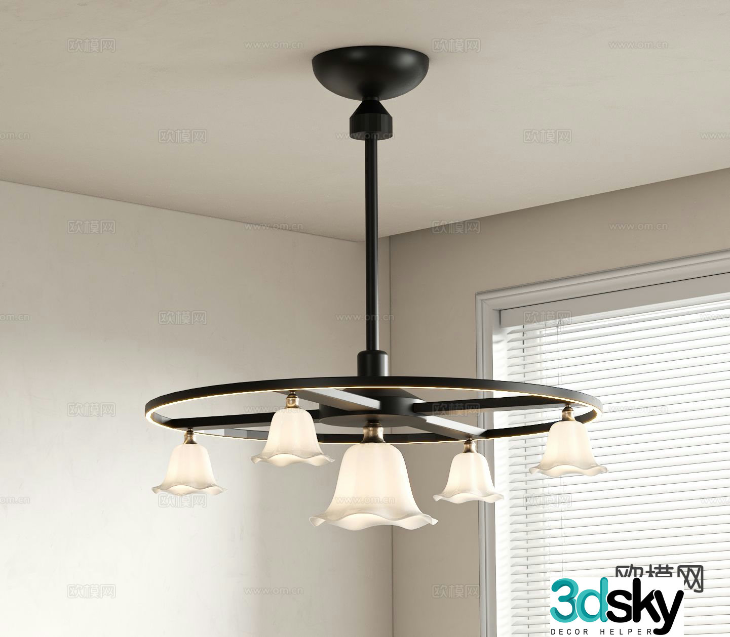 French retro chandelier 3d model