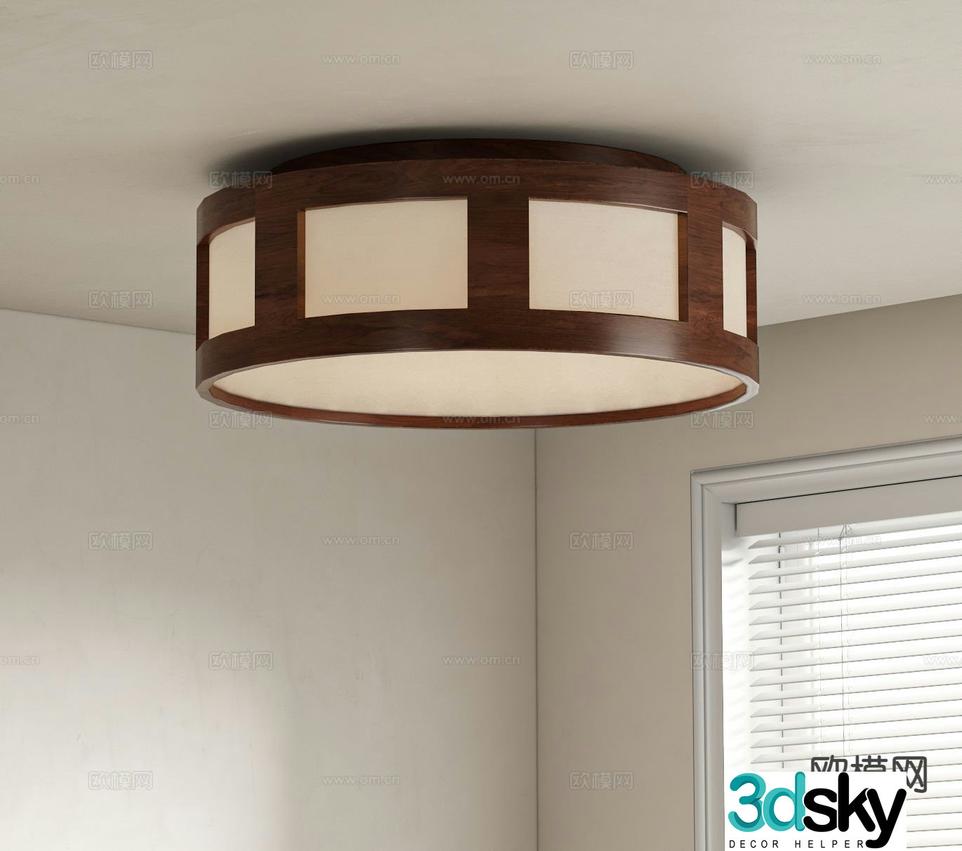 Medieval style ceiling lamp 3d model