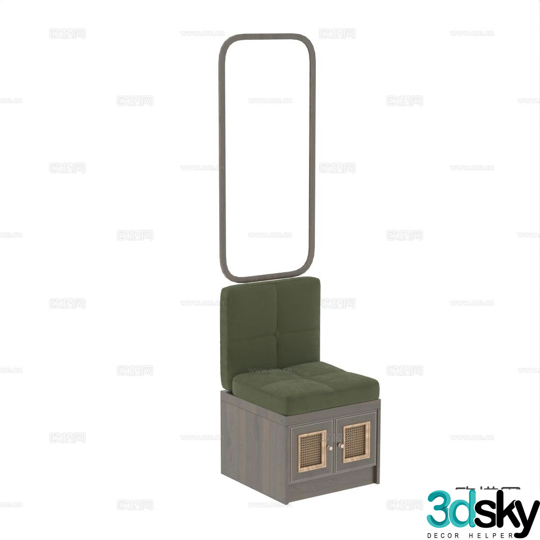 Card seat sofa restaurant seat 3d model