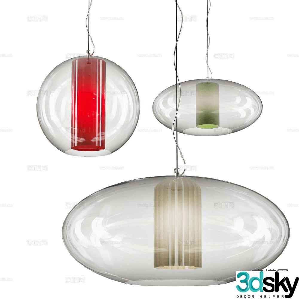 MODO glass chandelier 3d model