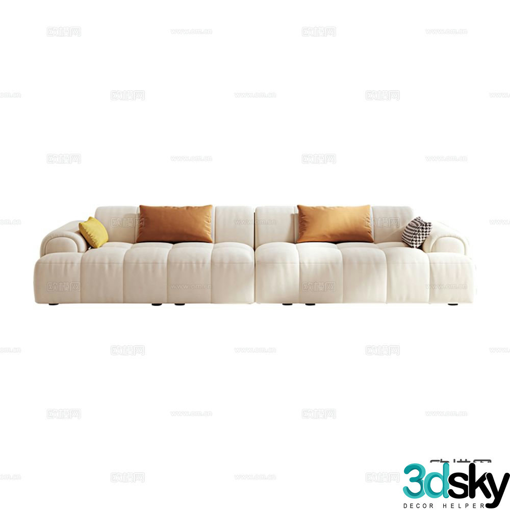 Modern leisure sofa double sofa 3d model