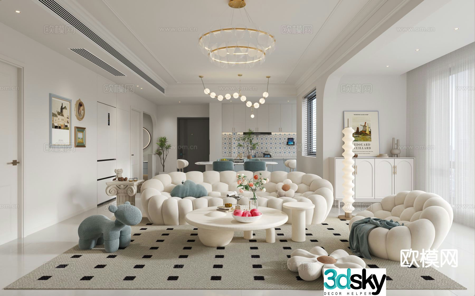 French restaurant 3d model