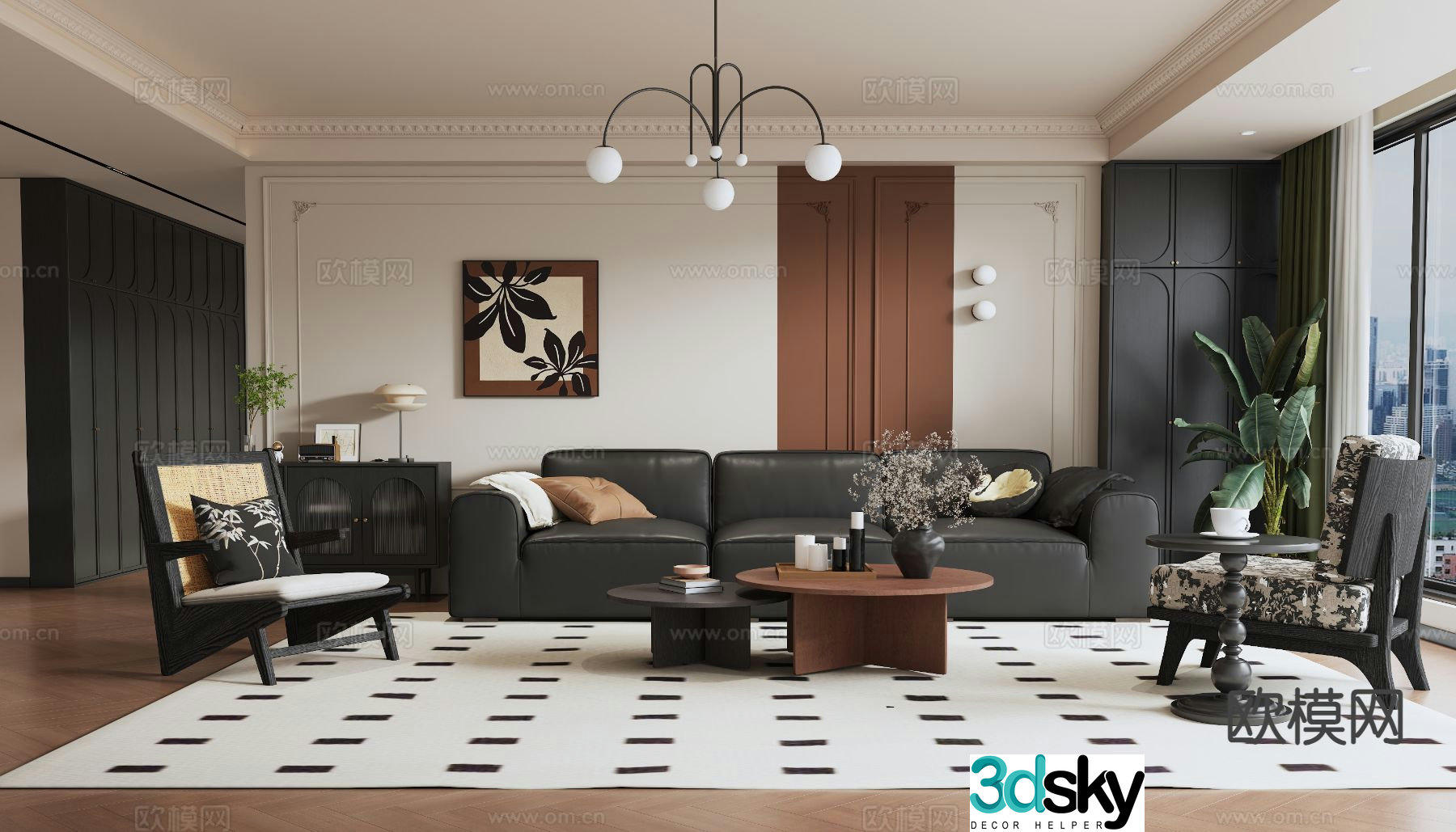 Medieval style living room 3D model