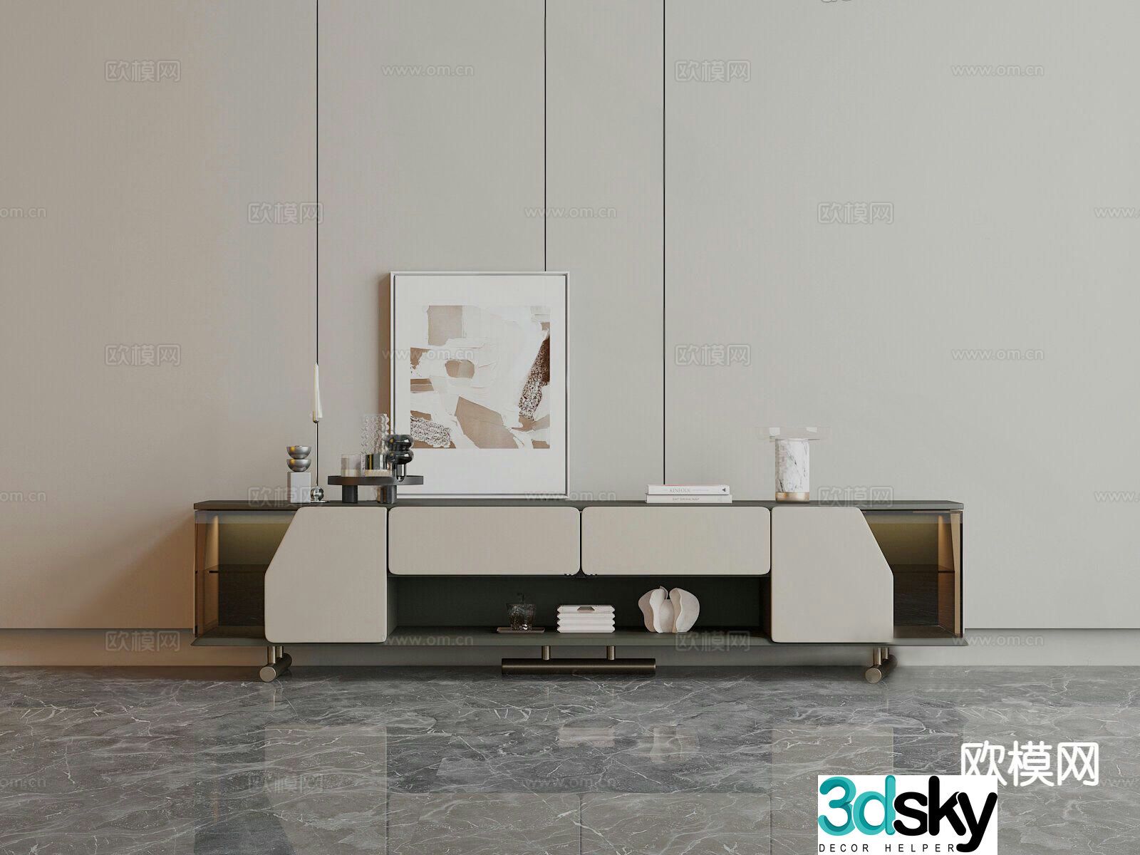 Italian TV cabinet 3D model
