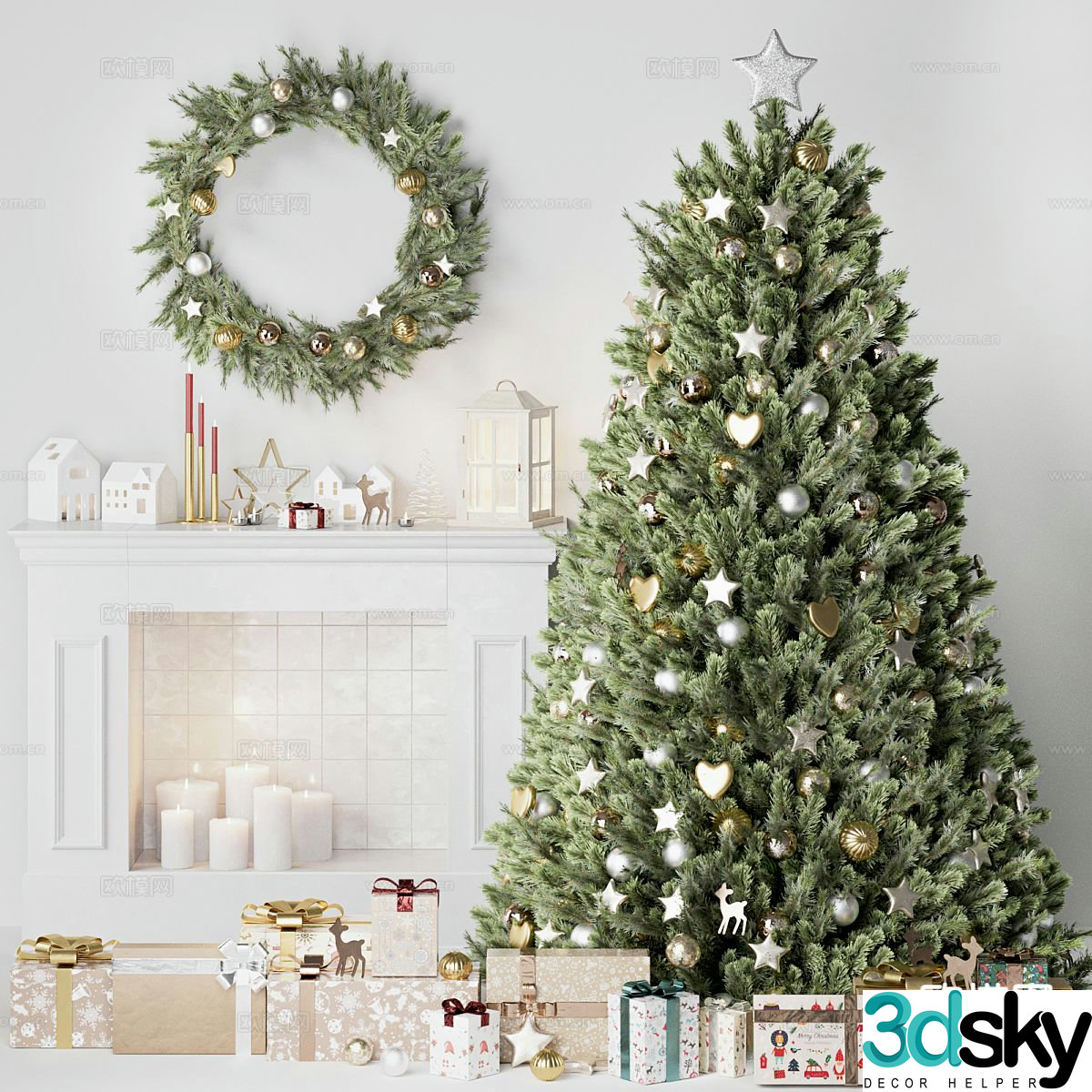 Christmas ornaments Christmas tree gift ornaments 3d model