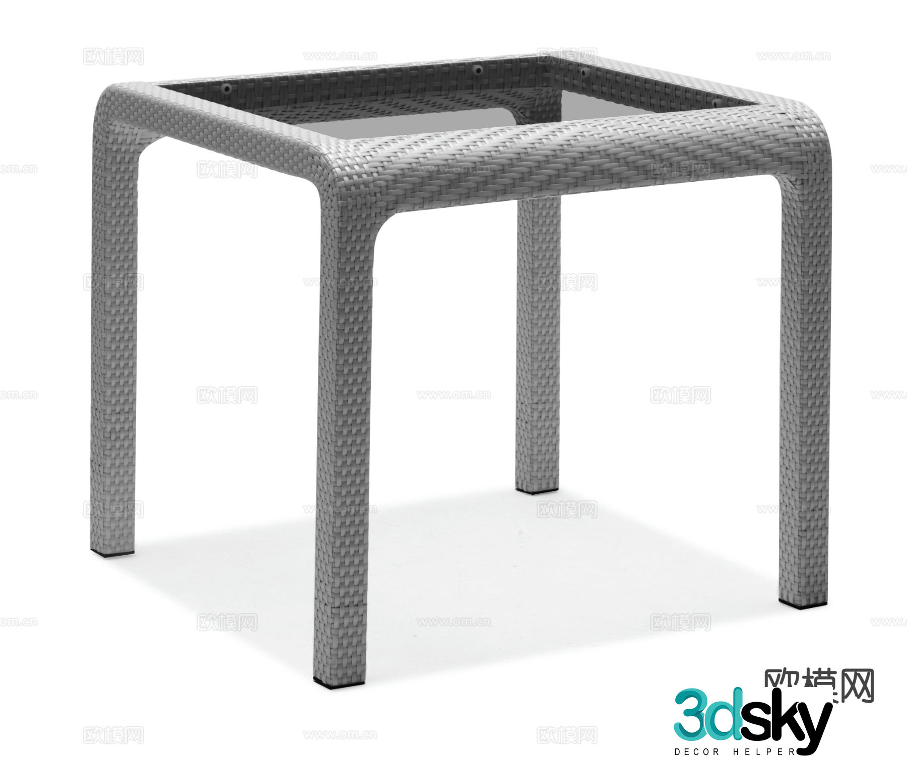 Modern outdoor coffee table corner table 3d model