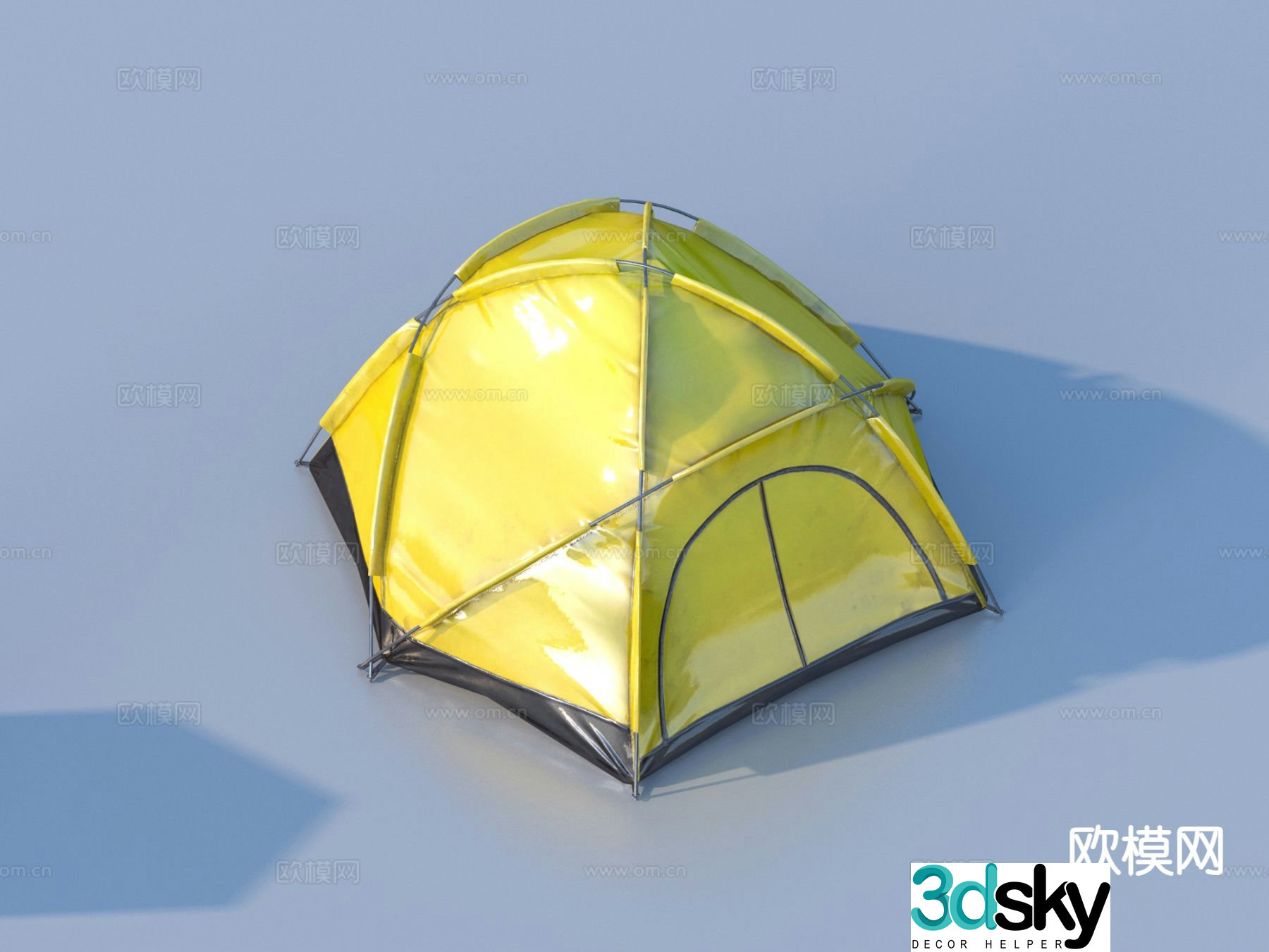 Camping equipment outdoor tent 3d model