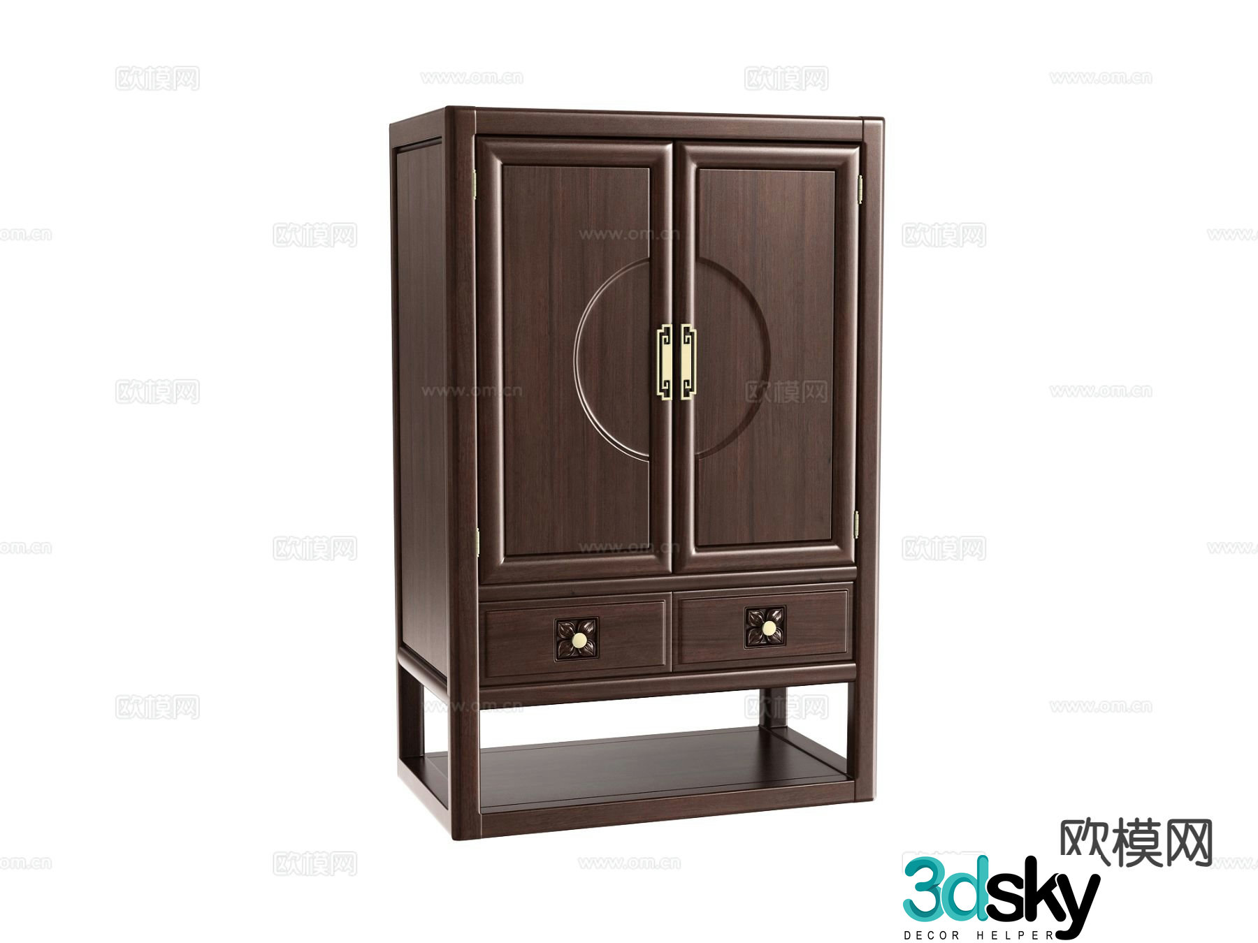 New Chinese style hall cabinet high cabinet 3D model