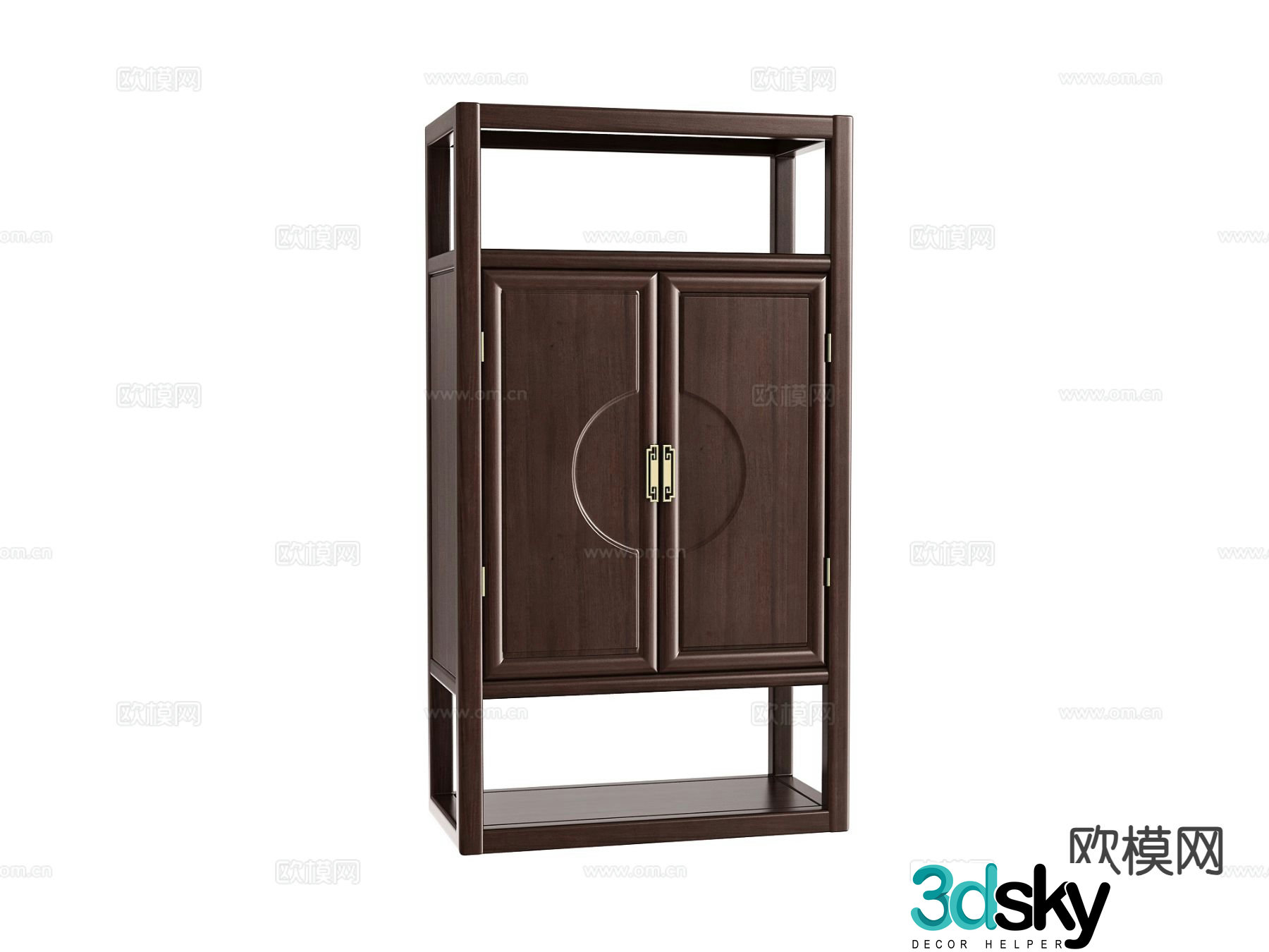 New Chinese style hall cabinet high cabinet 3D model