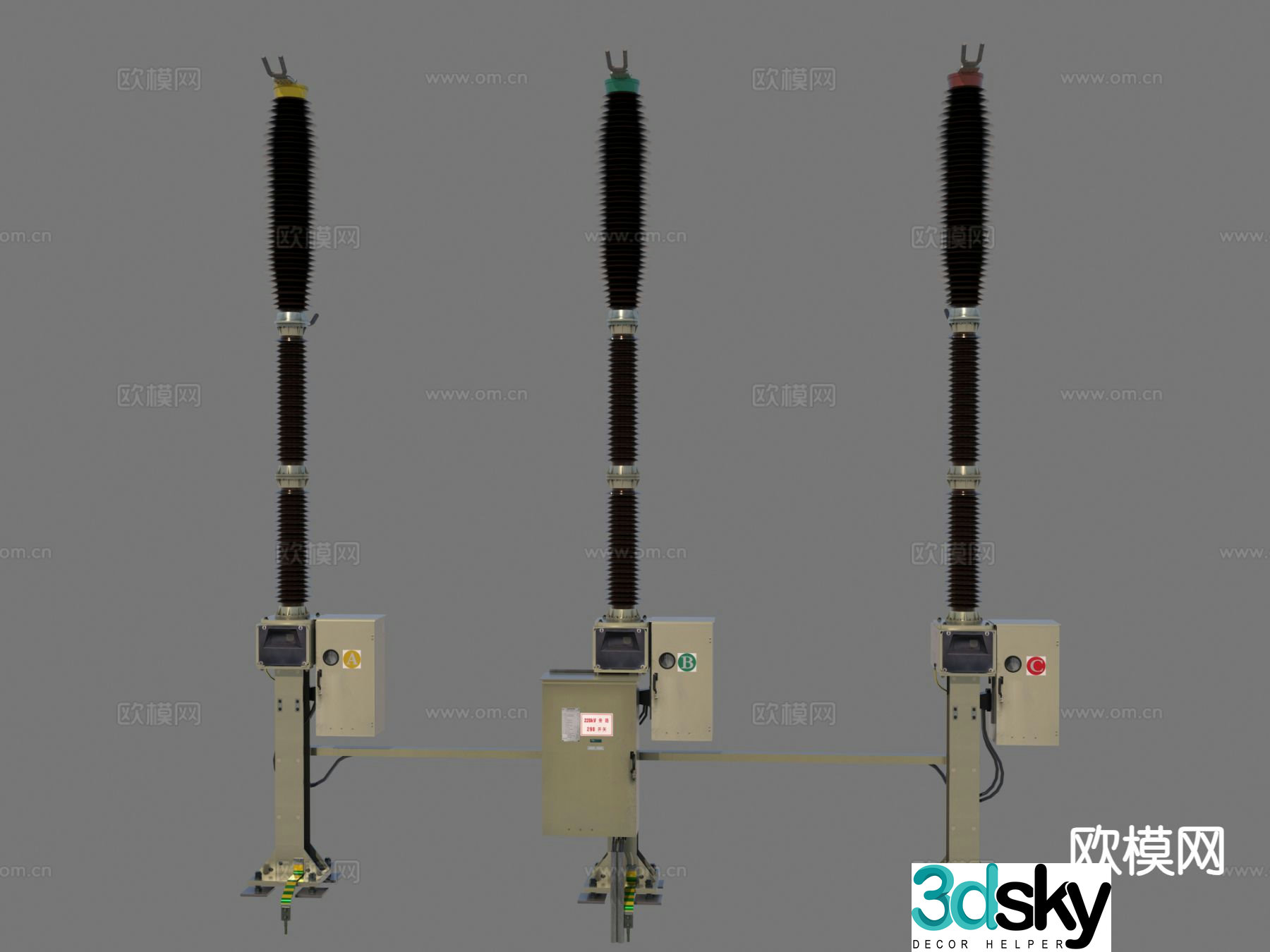 High voltage circuit breaker circuit breaker 3d model