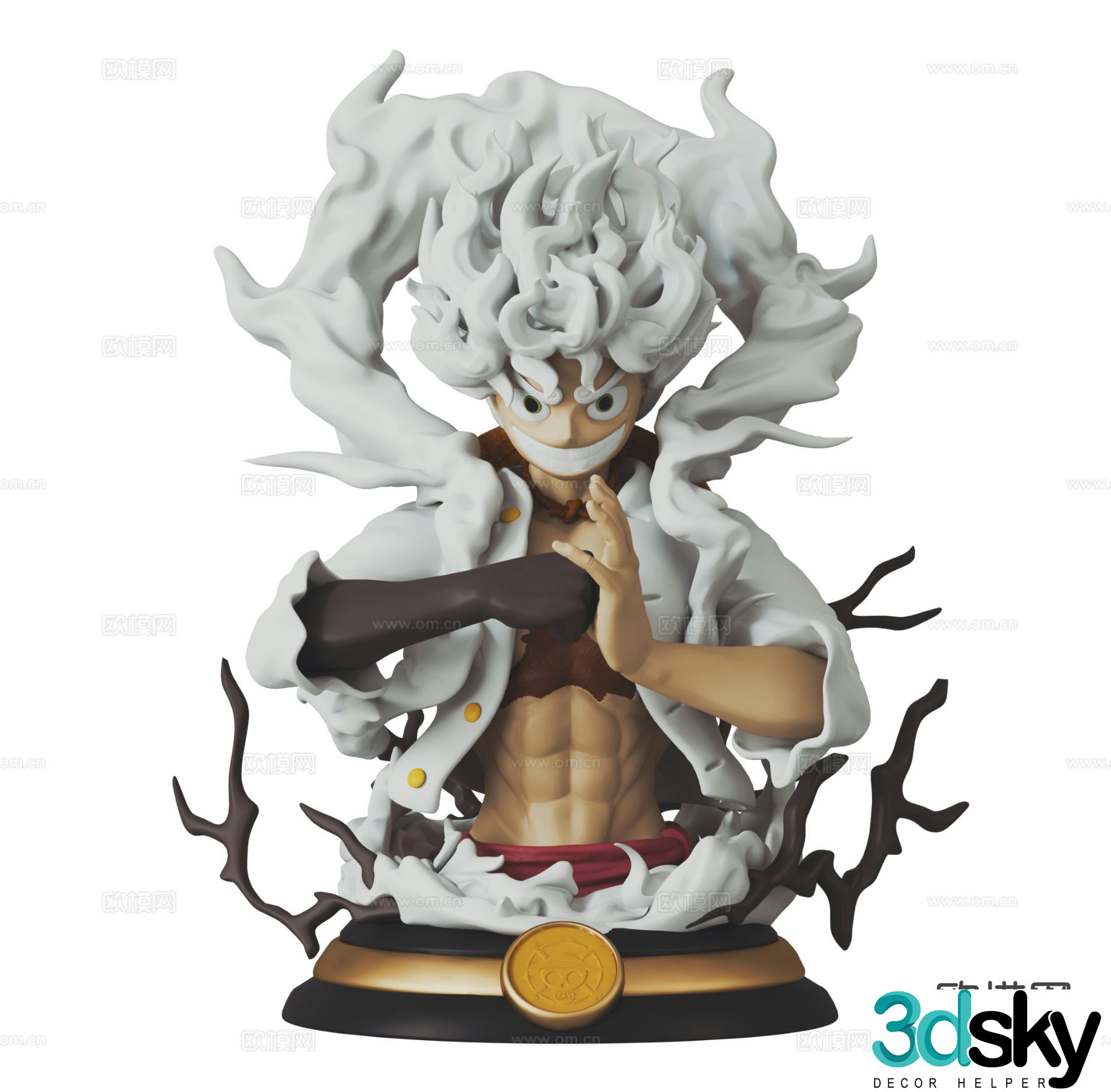 Anime One Piece Figure Luffy Figure 3D Model