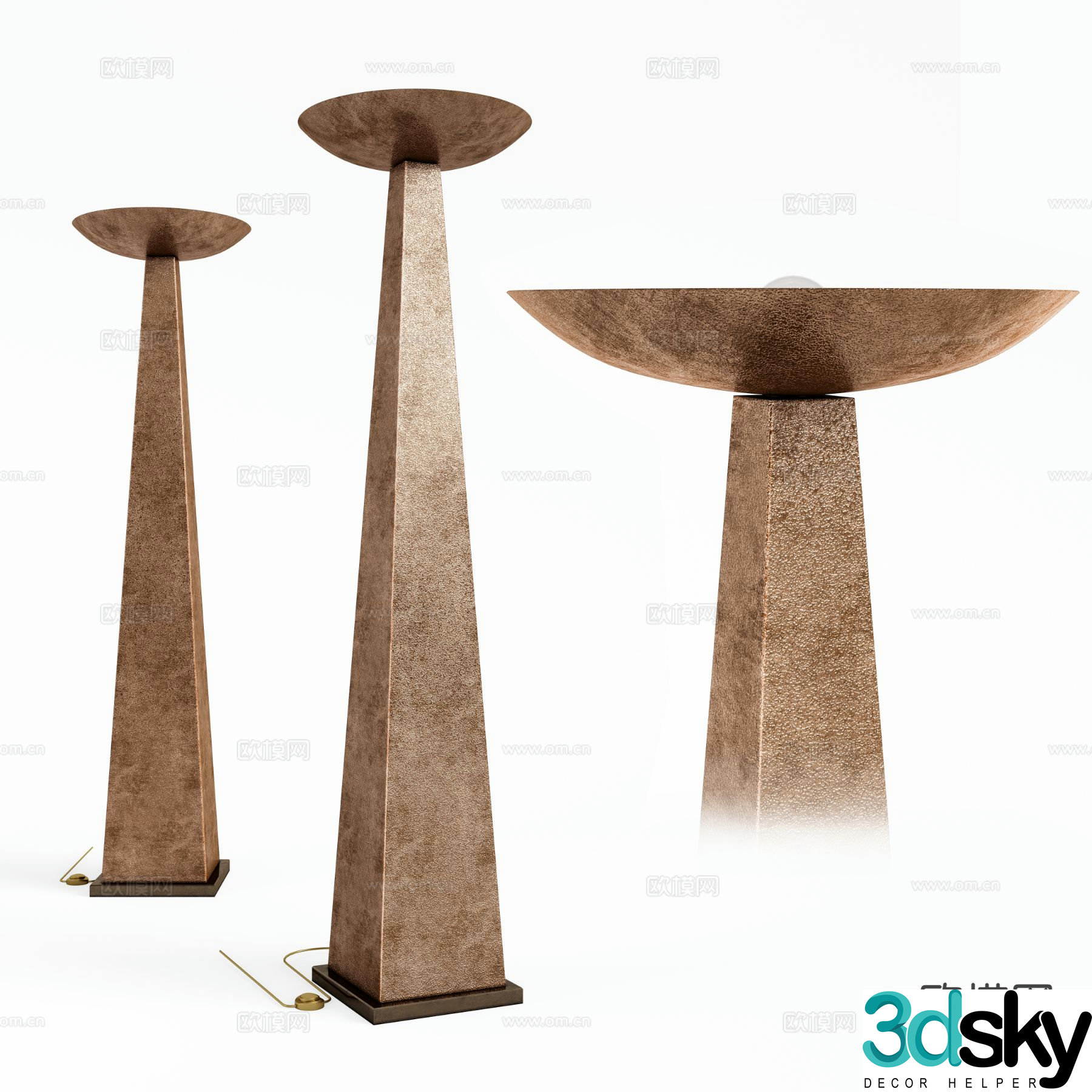 Light luxury floor lamp 3D model