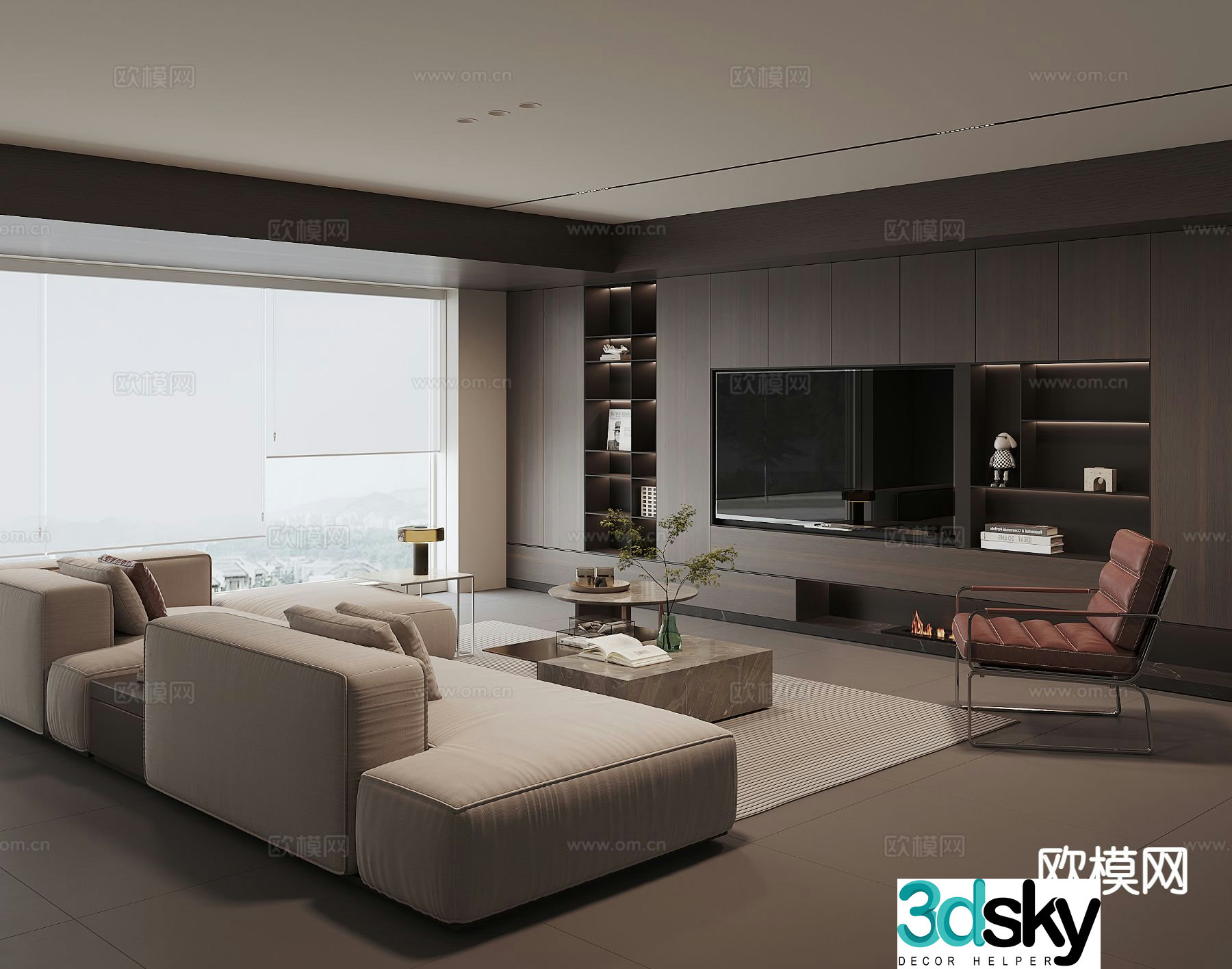 Modern living room 3d model
