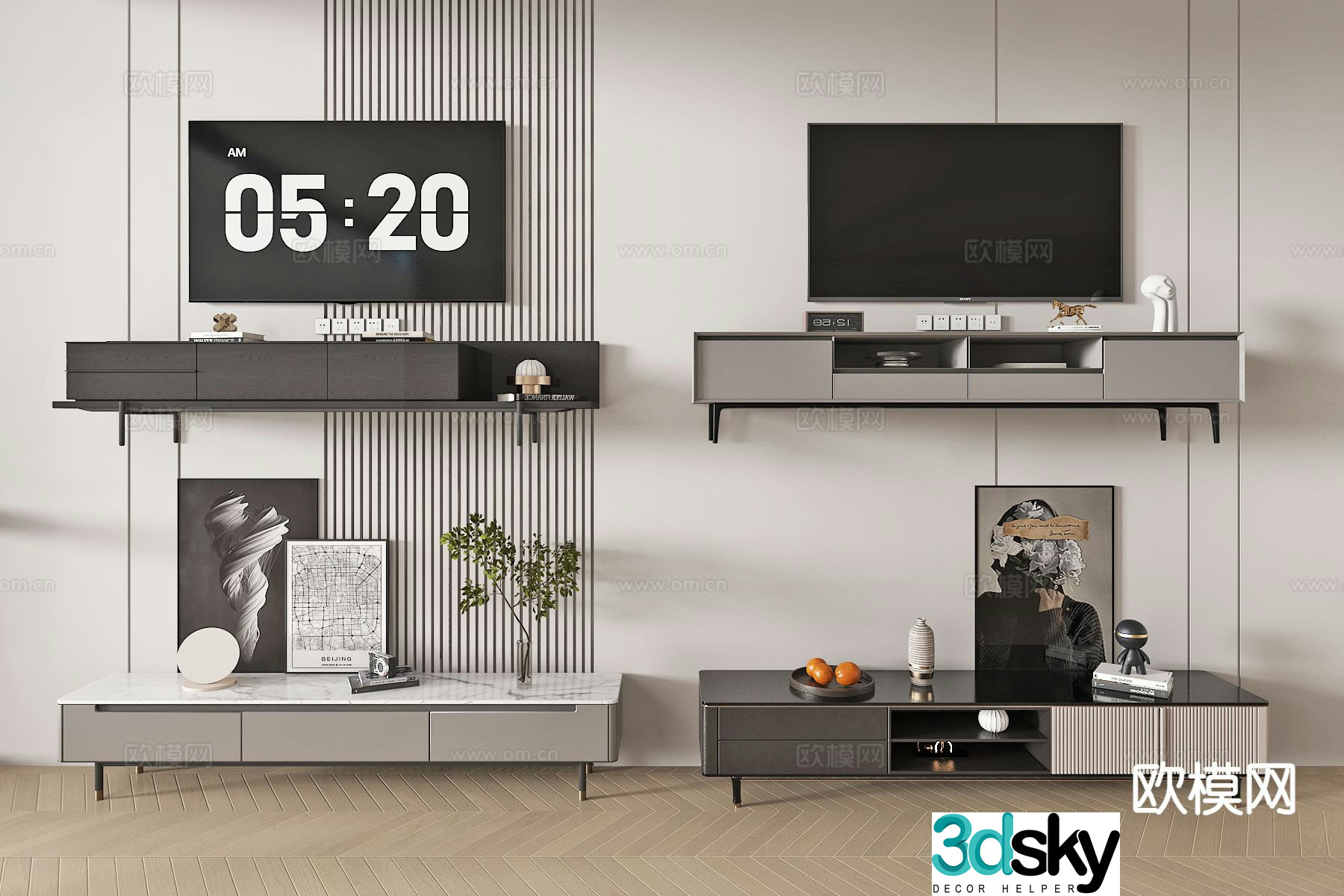 Modern TV cabinet 3d model