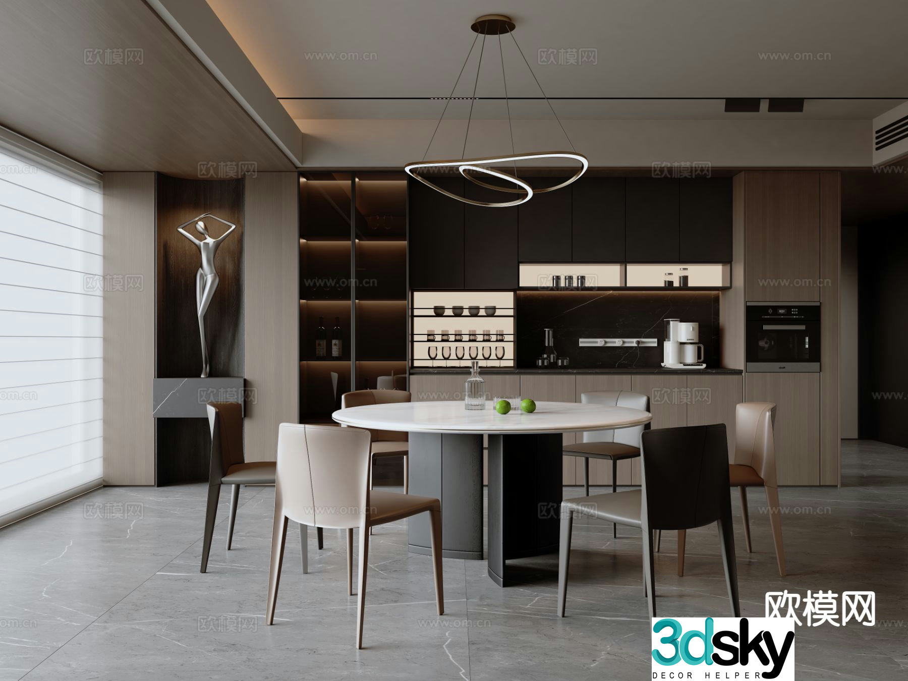 Italian restaurant 3d model