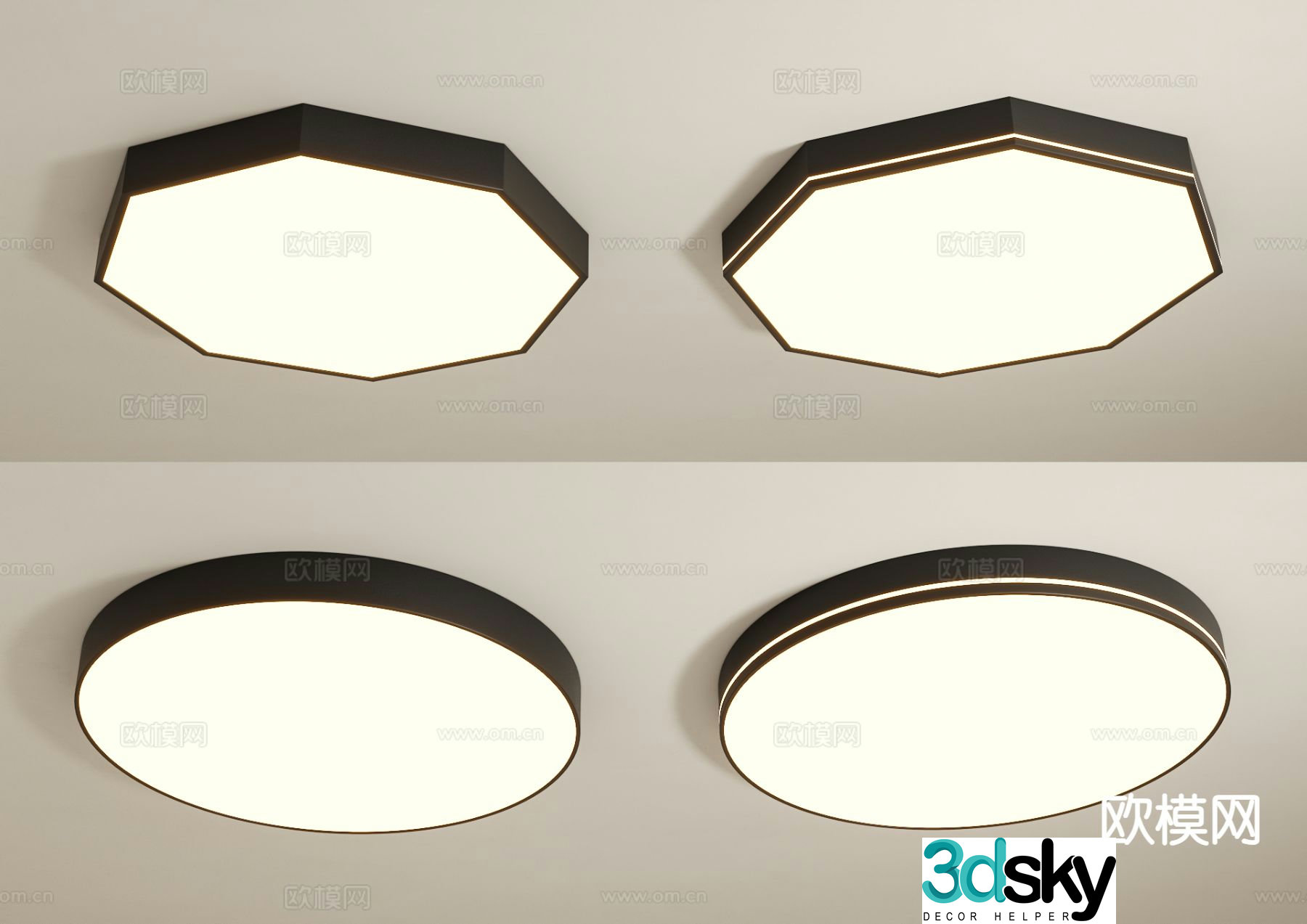 Modern ceiling lamp 3d model