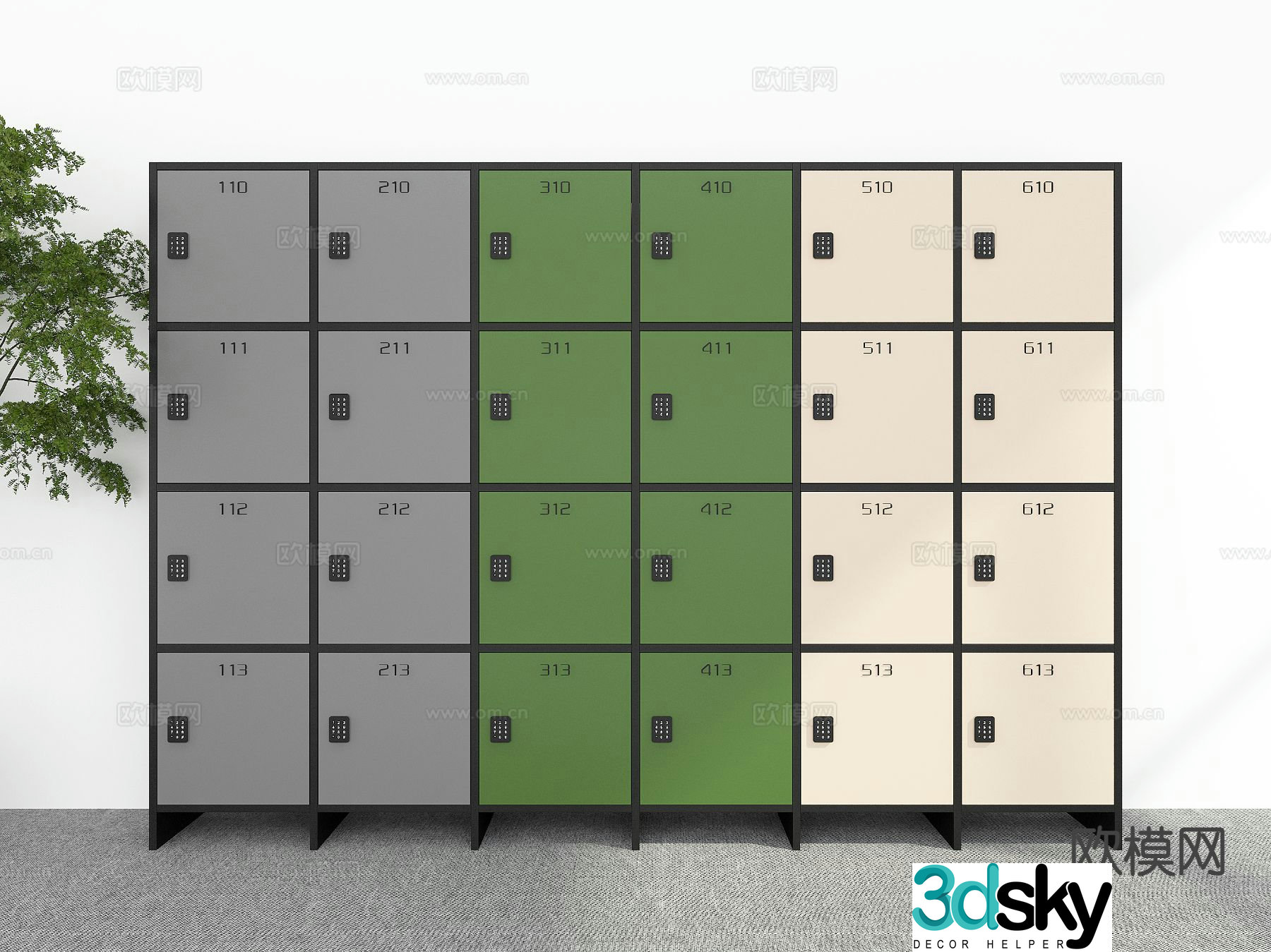 Modern locker locker 3d model