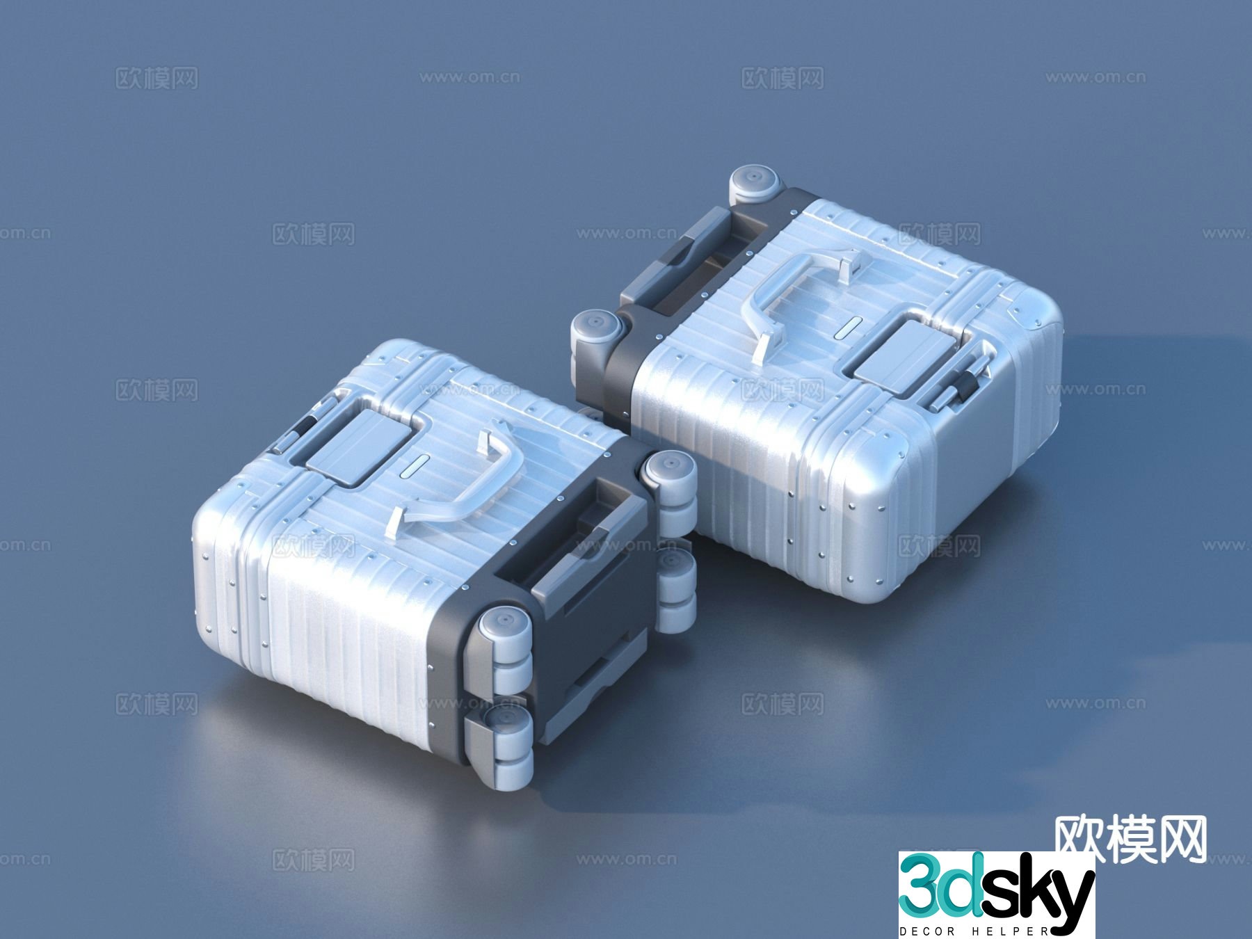 Luggage storage box flight case 3d model
