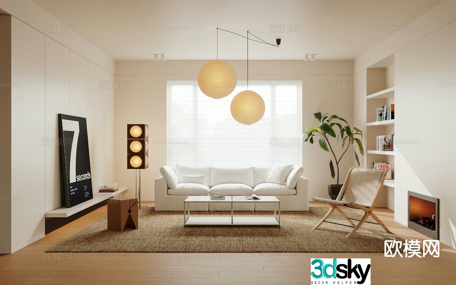 Medieval style living room 3D model