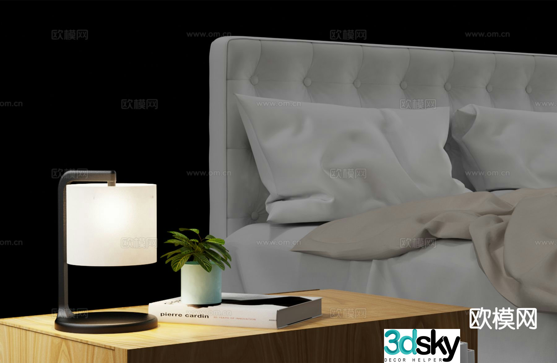 Bedside lamp desktop night lamp table lamp 3d model