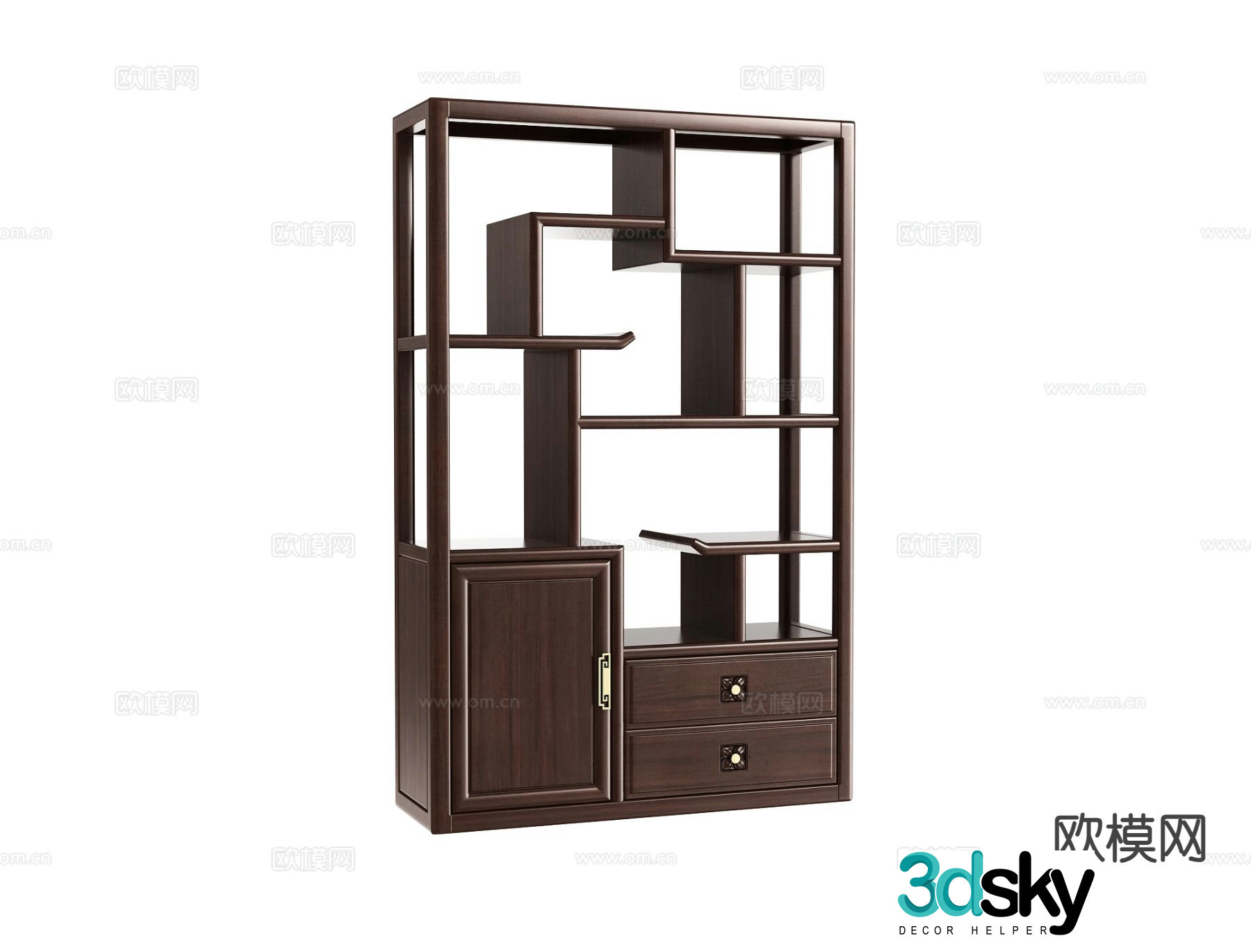 New Chinese style Bogu rack 3D model