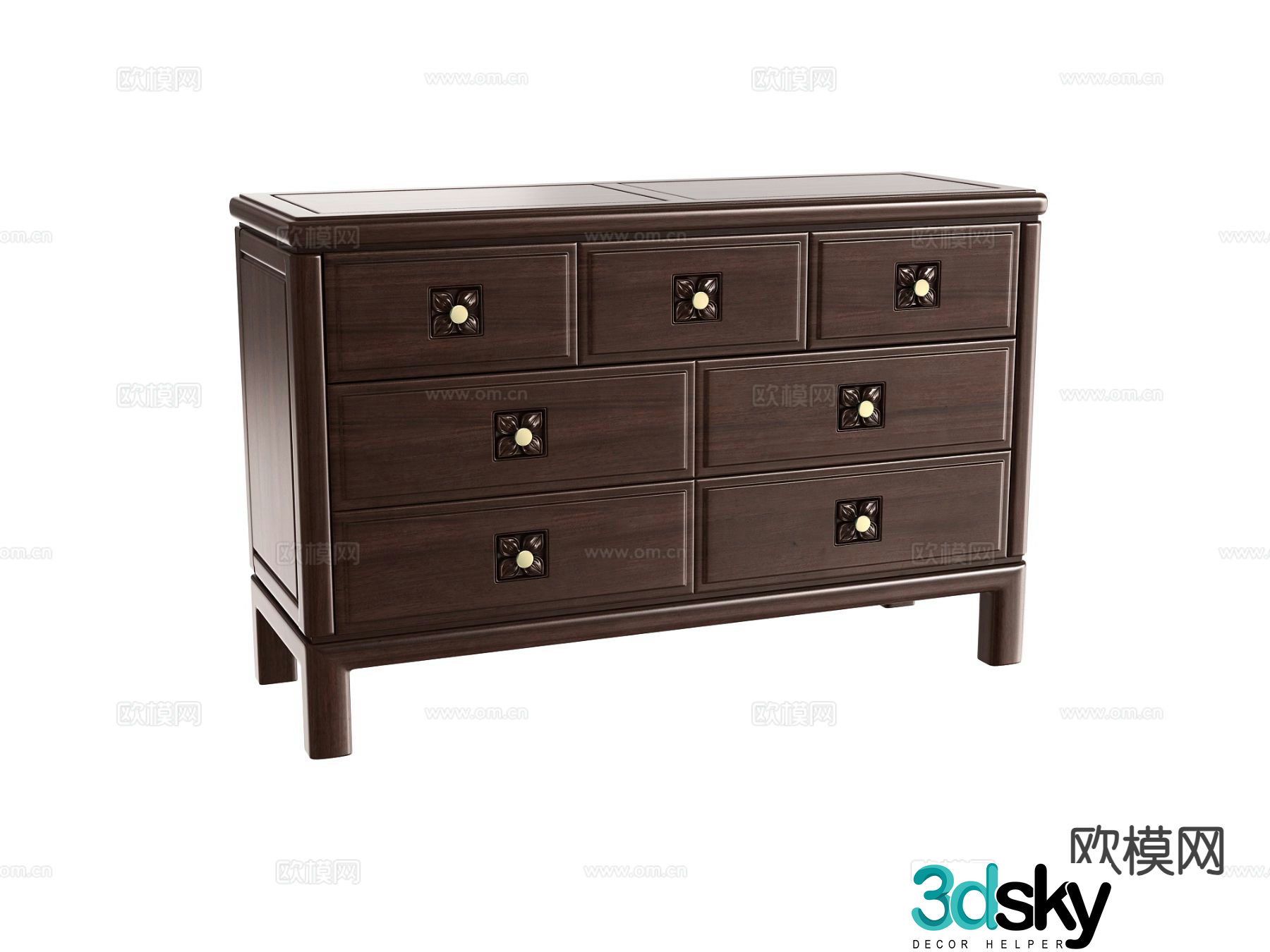 New Chinese style chest 3d model