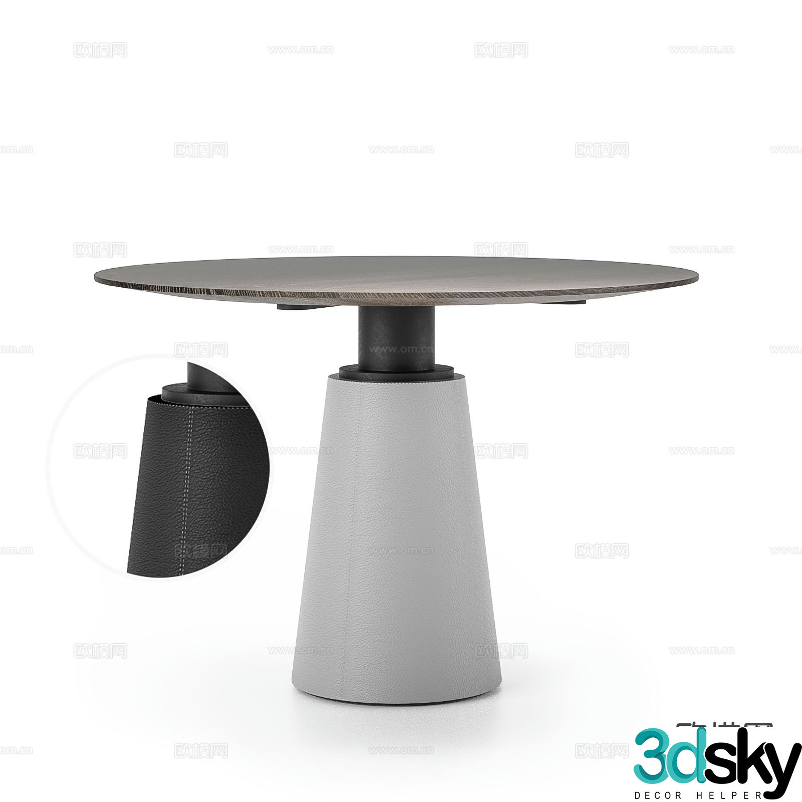 Negotiation table leisure table round table 3d model