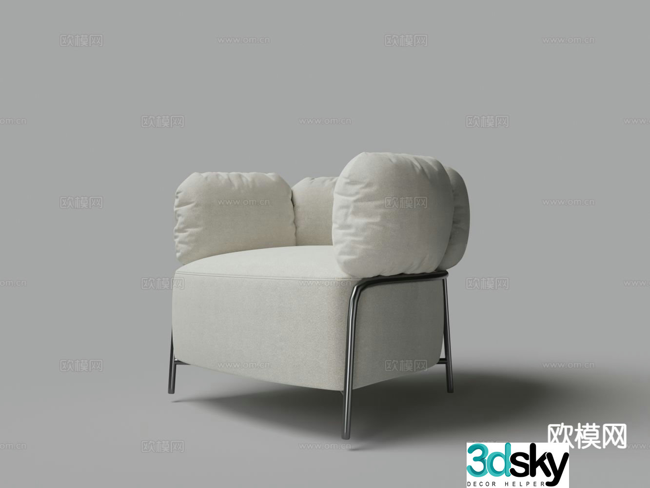 Modern chair leisure chair sofa chair 3d model