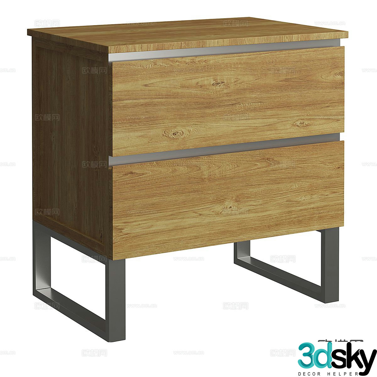 Nordic bedside table 3d model