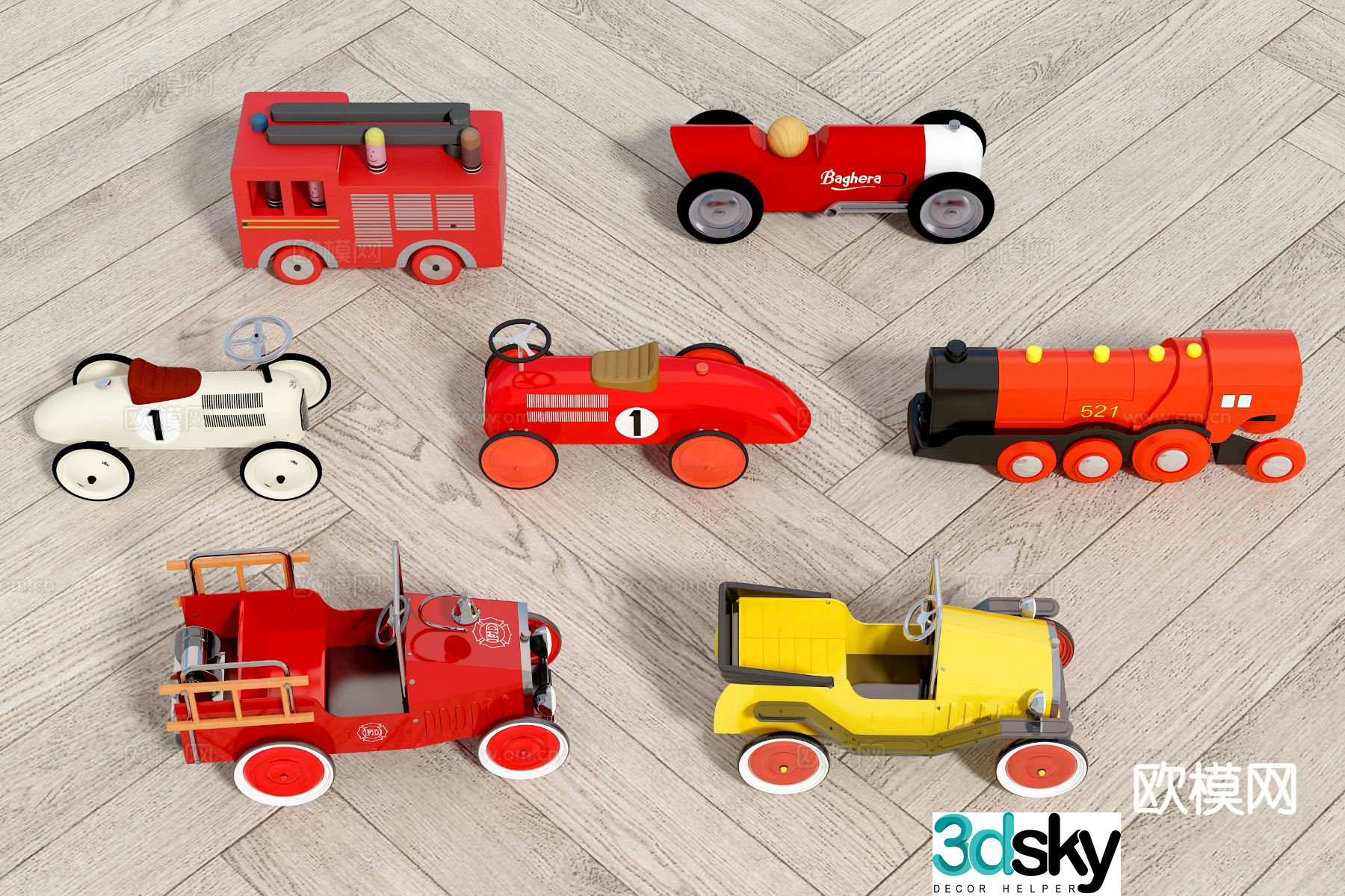 modern toys children’s toys toy car 3d model