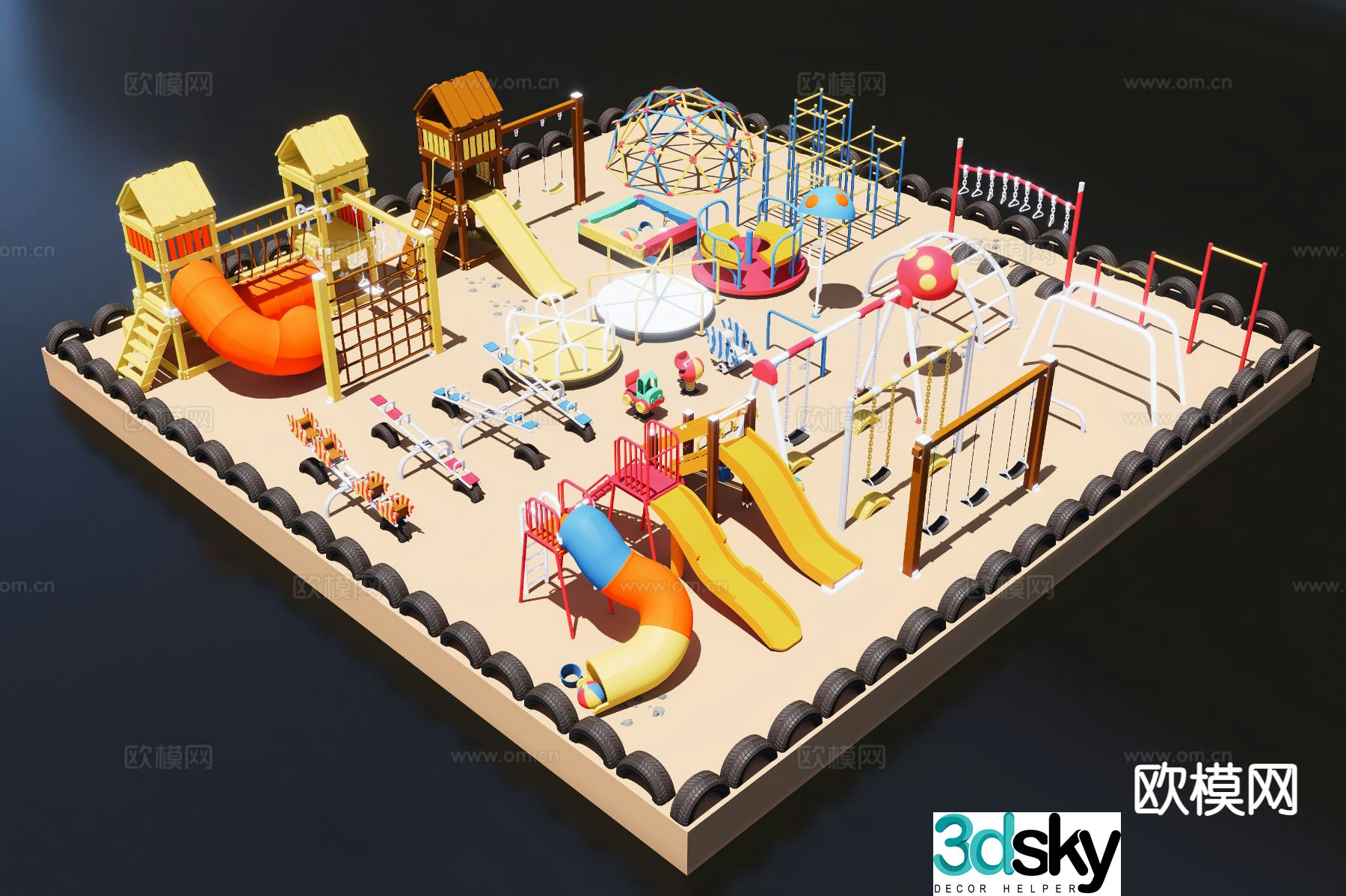 Children's play equipment 3d model