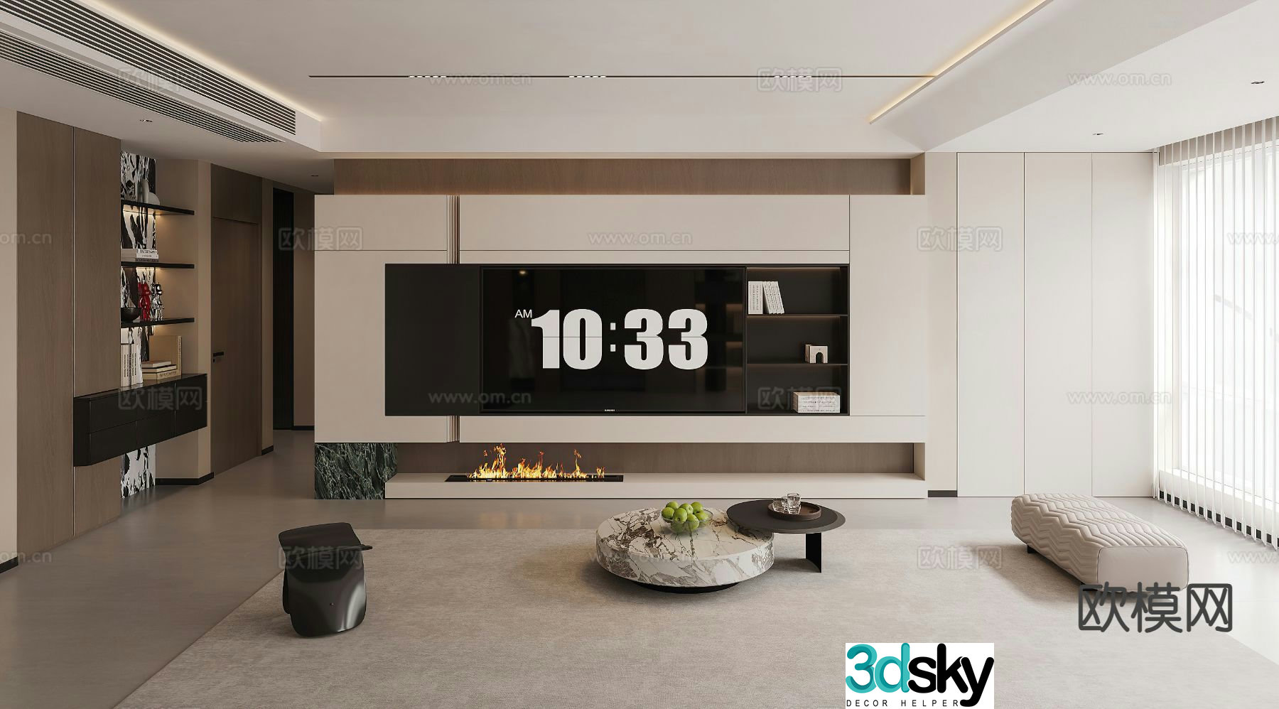 Modern living room 3d model