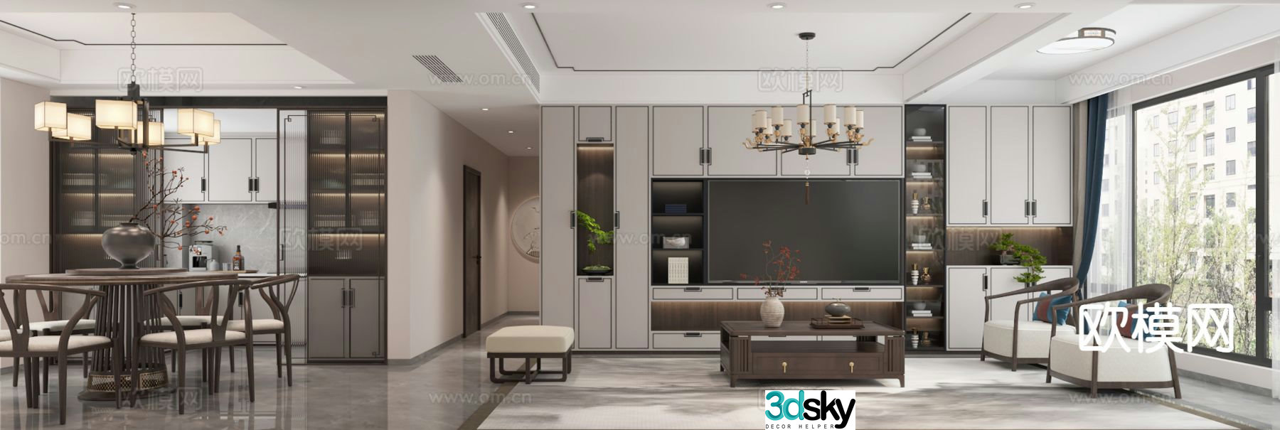 New Chinese restaurant 3D model