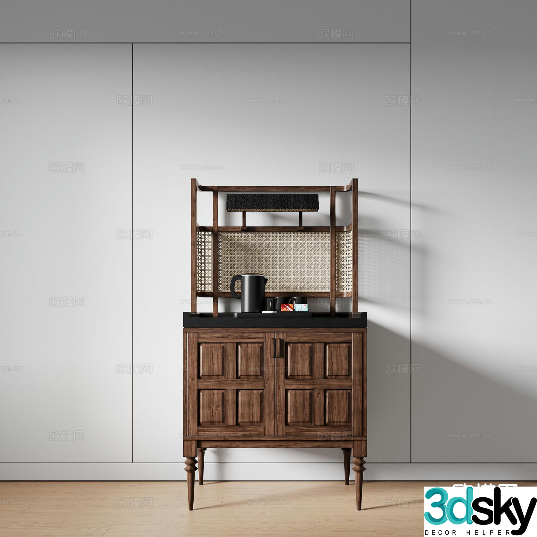 Medieval style sideboard 3d model