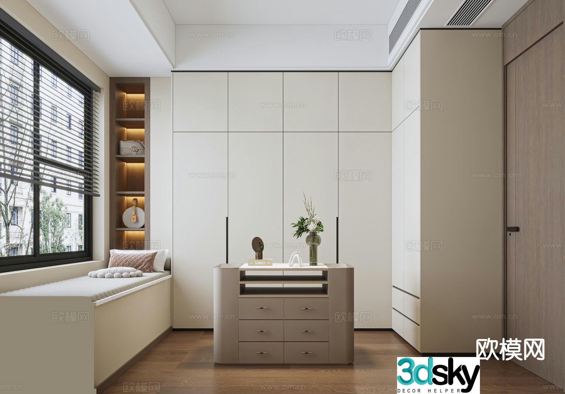 Cream wind cloakroom 3D model