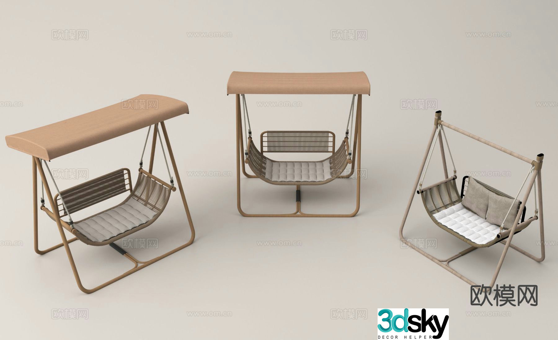 Swing hanging chair swing chair 3d model