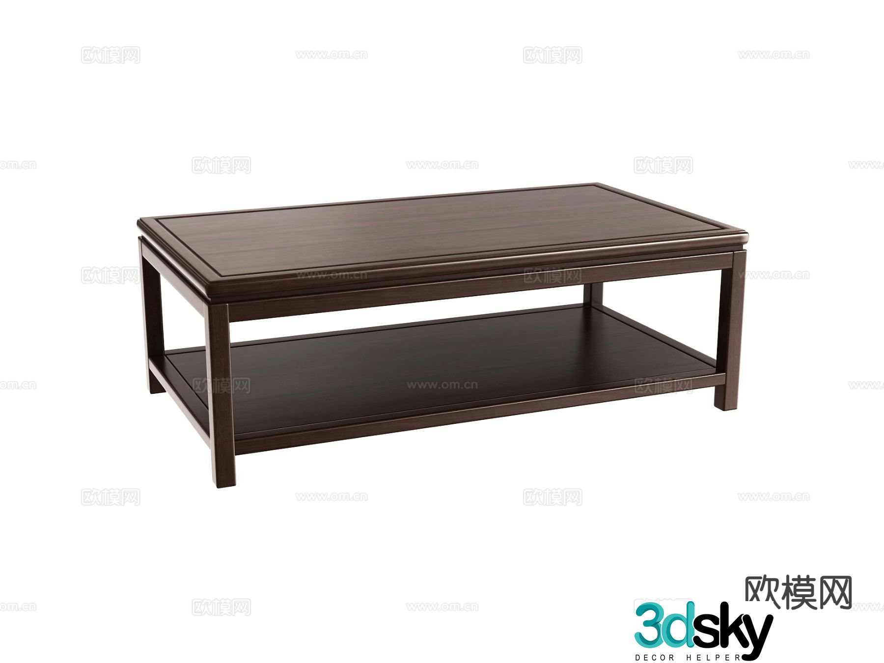 New Chinese style long coffee table 3d model