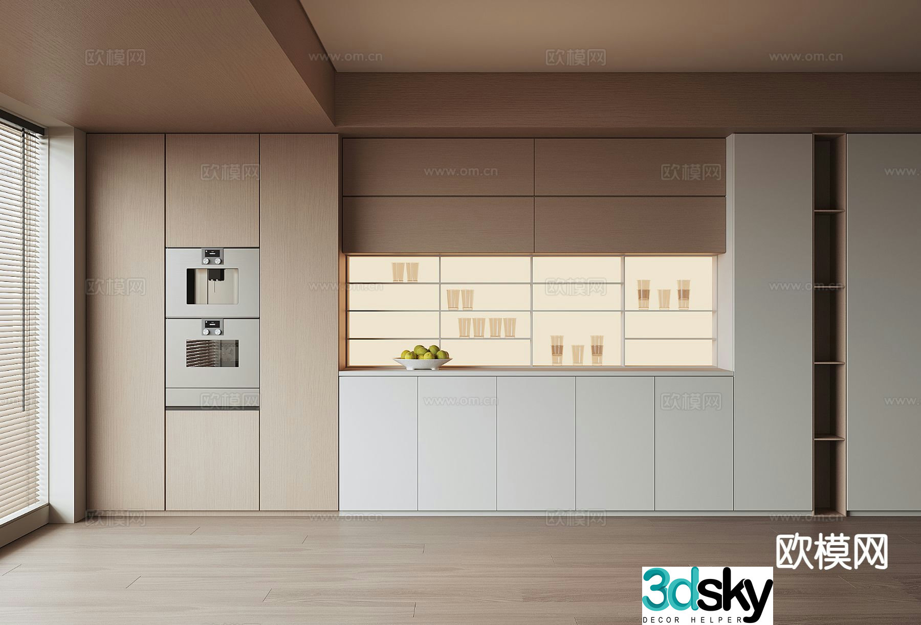 Modern wine cabinet sideboard 3d model