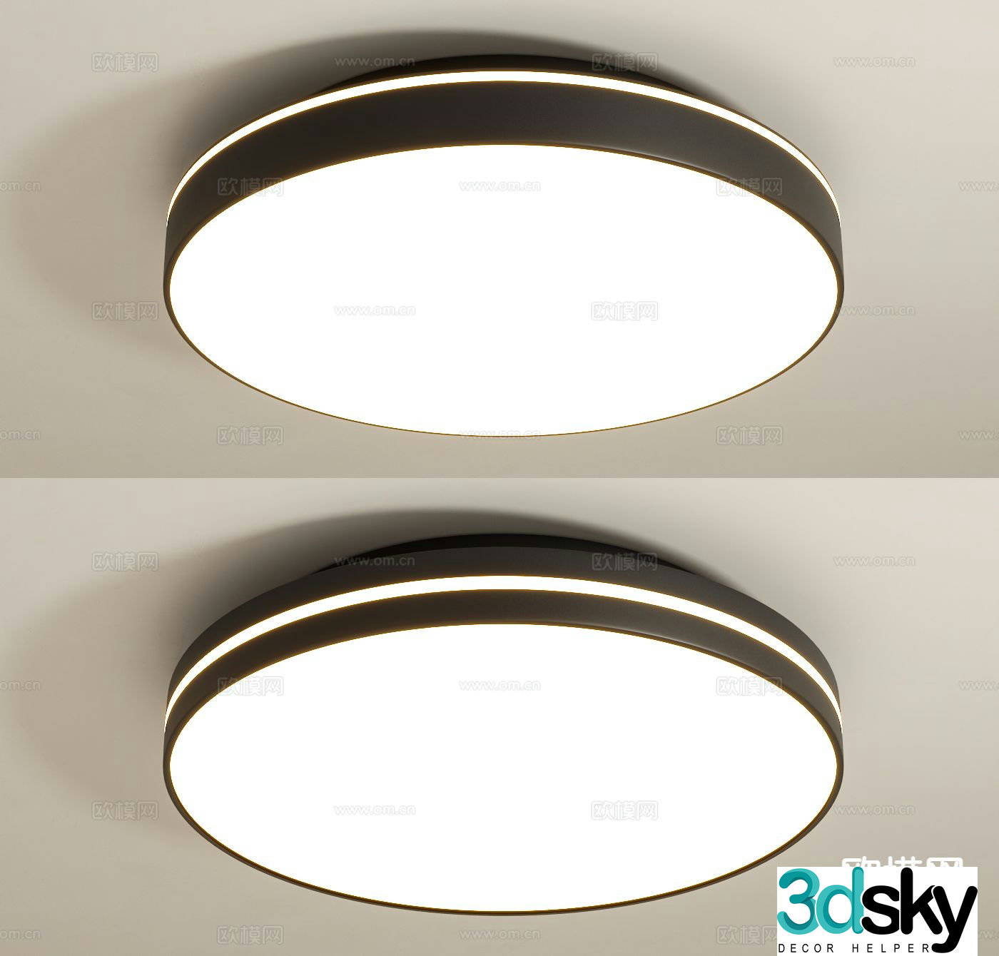 Modern round ceiling lamp 3d model