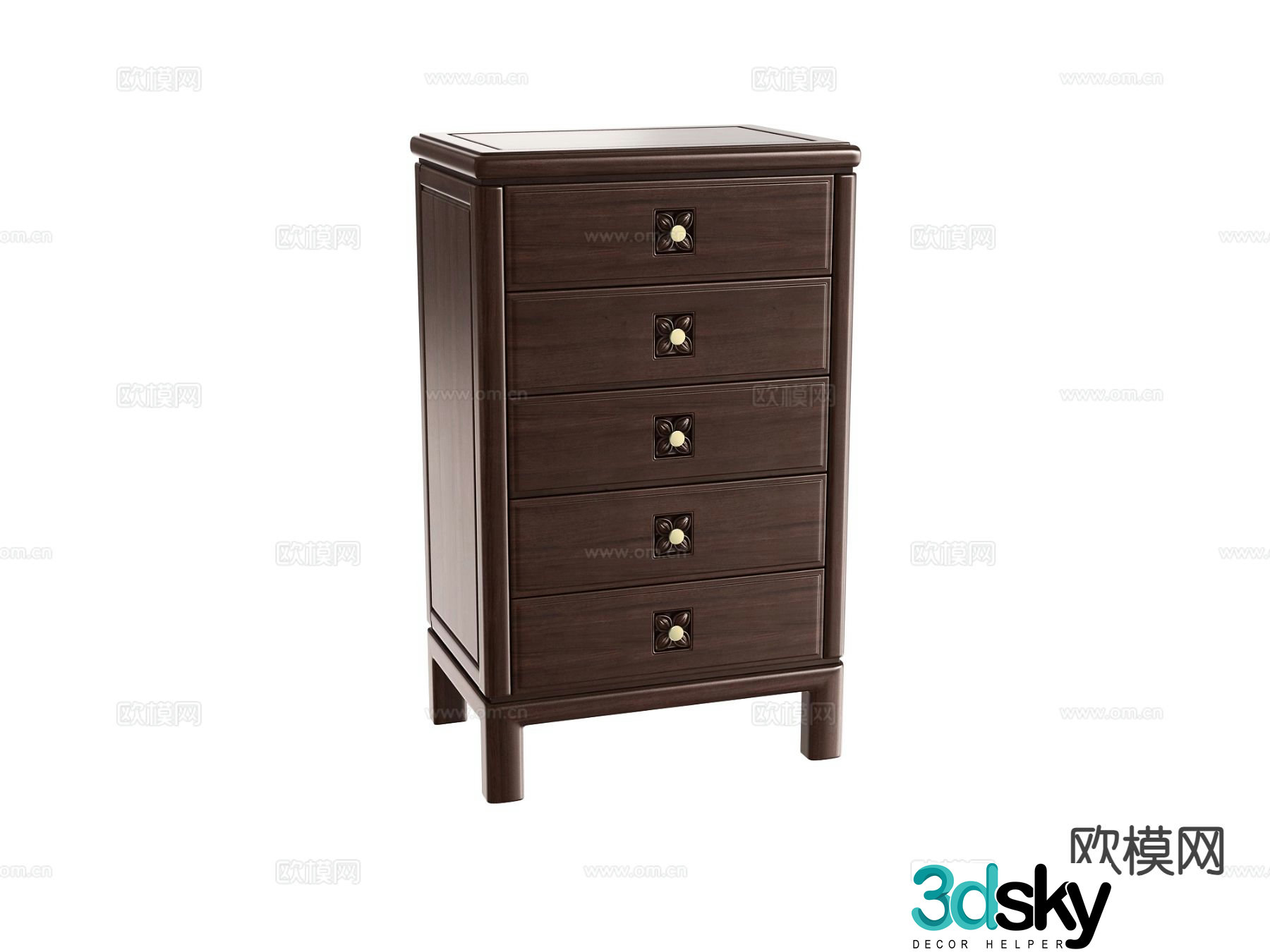 New Chinese style chest 3d model