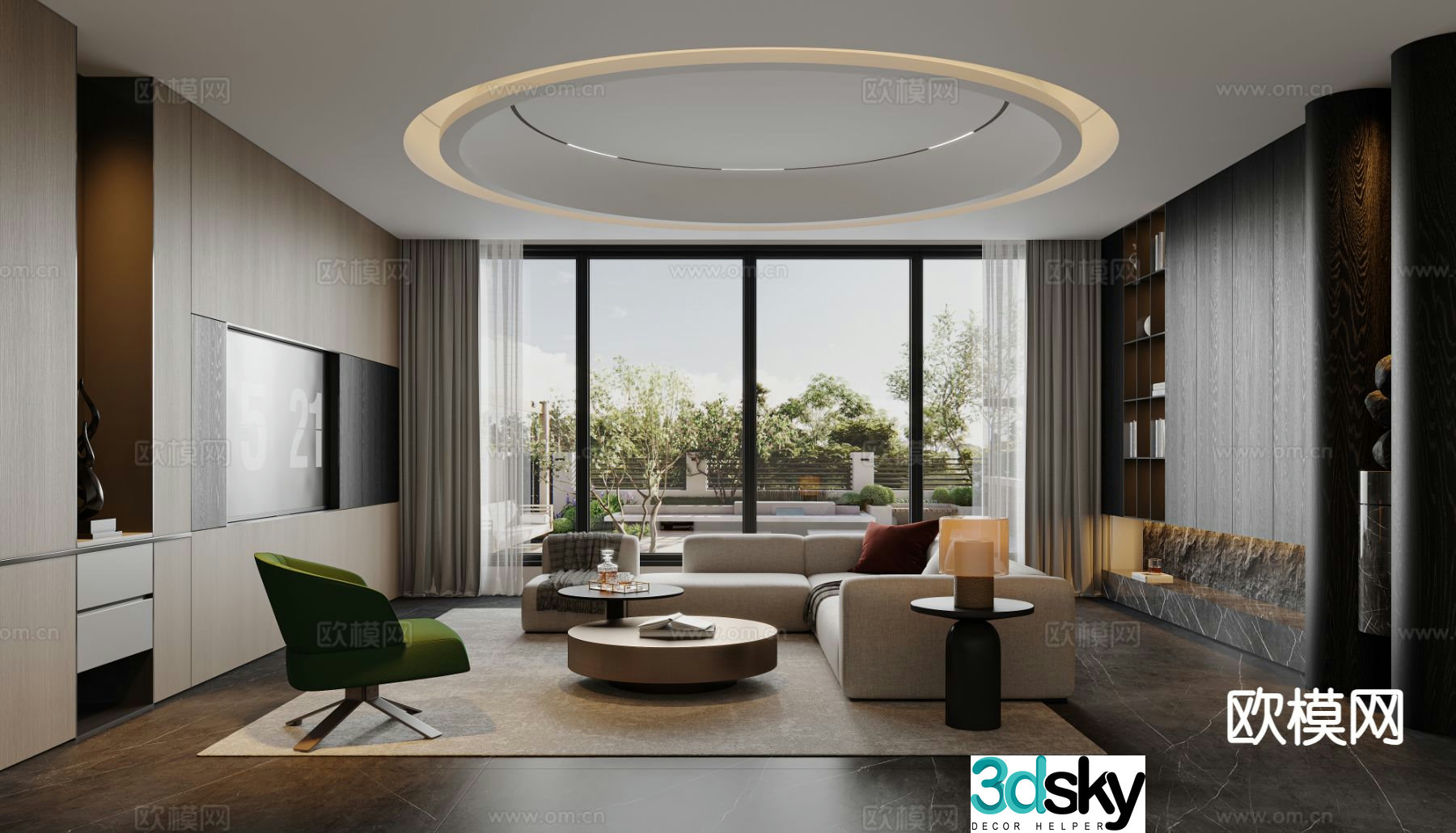 Italian living room 3d model