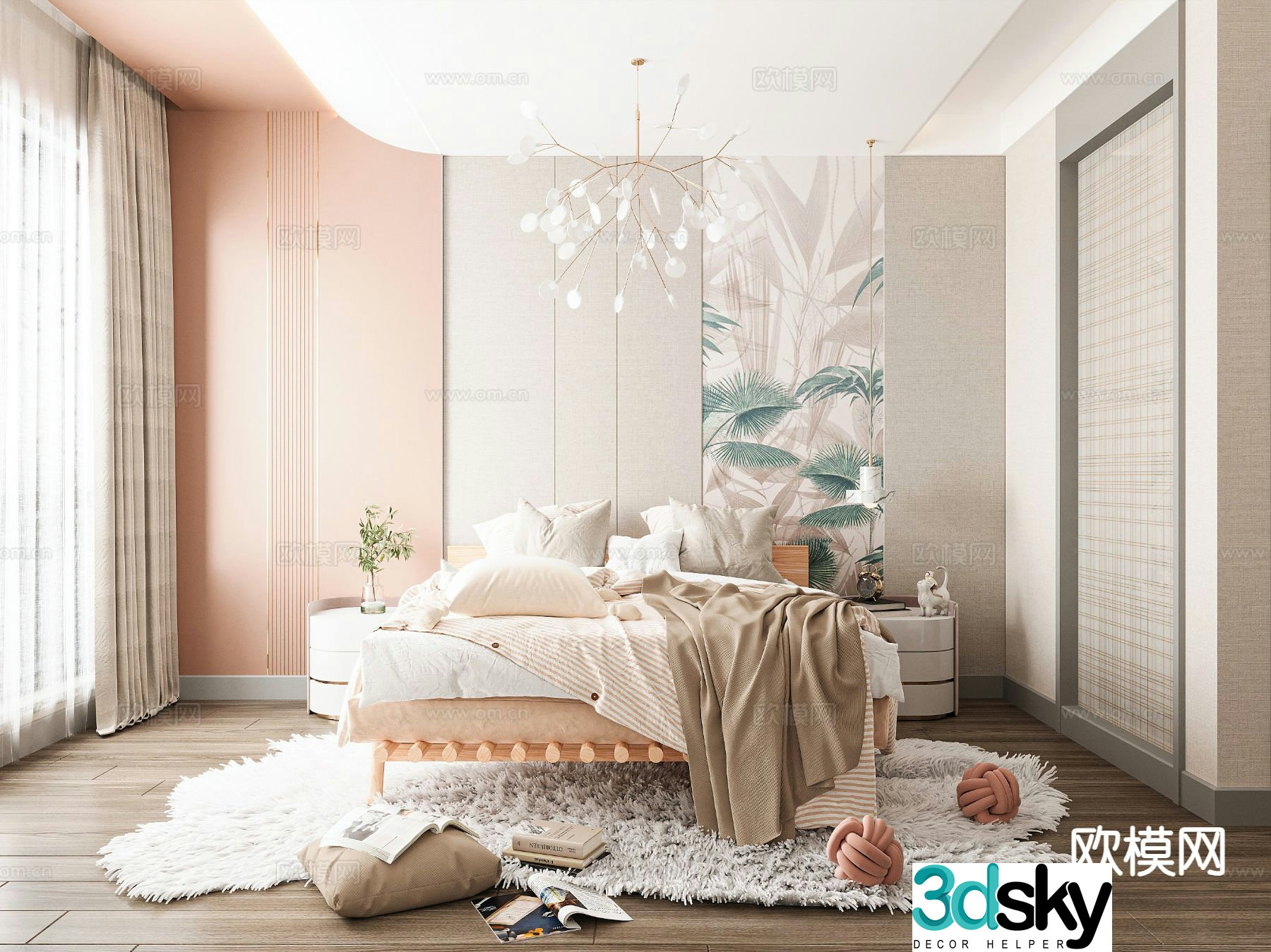 Modern children’s room children’s room 3d model