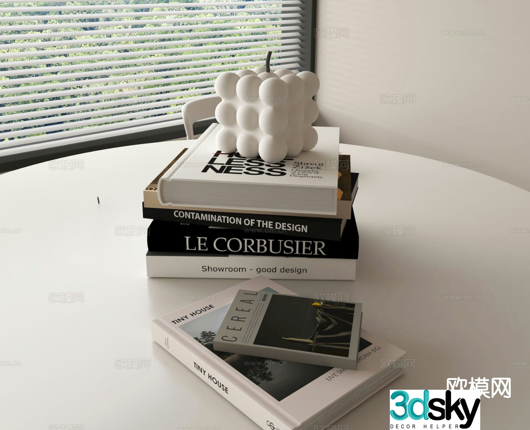 Modern books books book ornaments 3d model