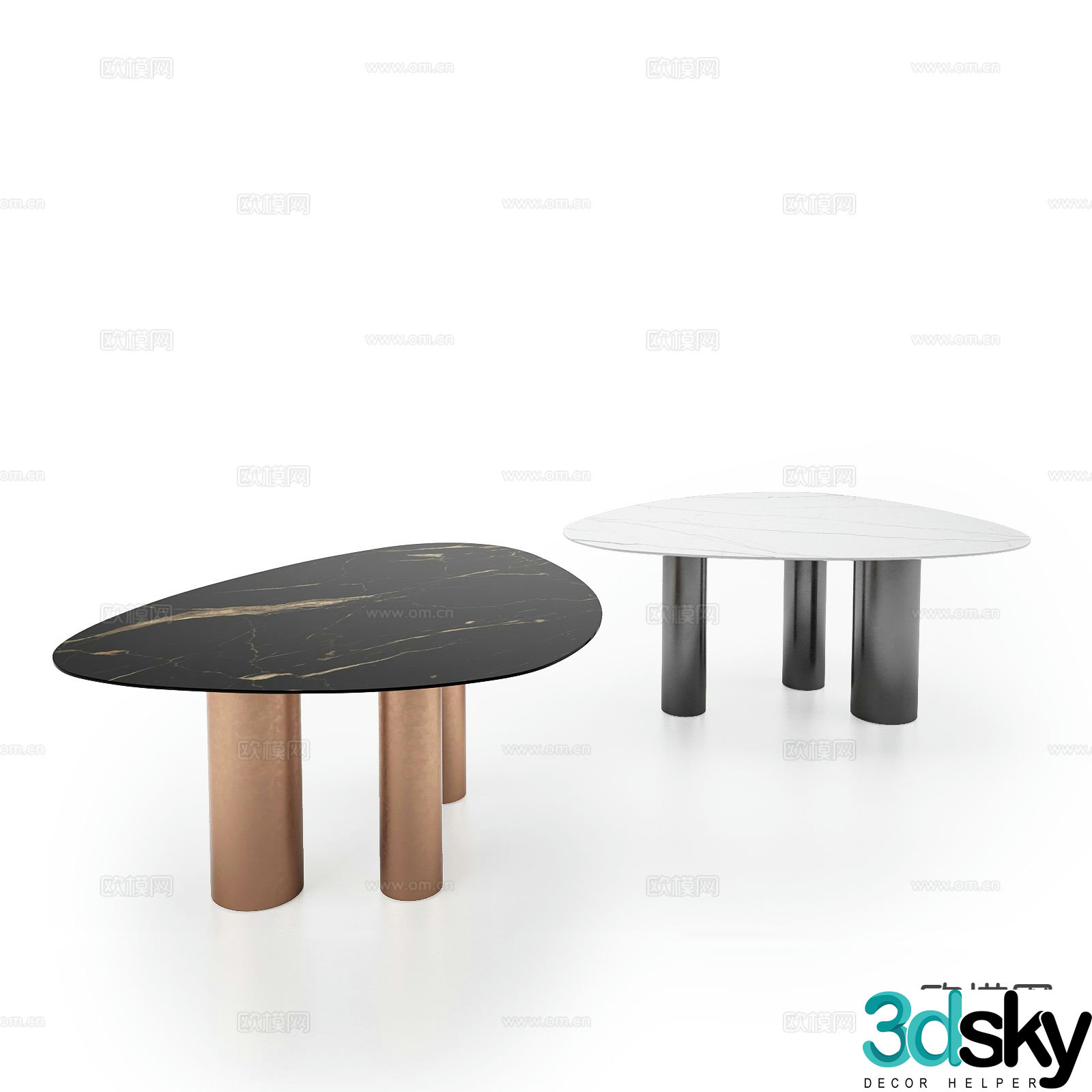 Italian dining table 3D model