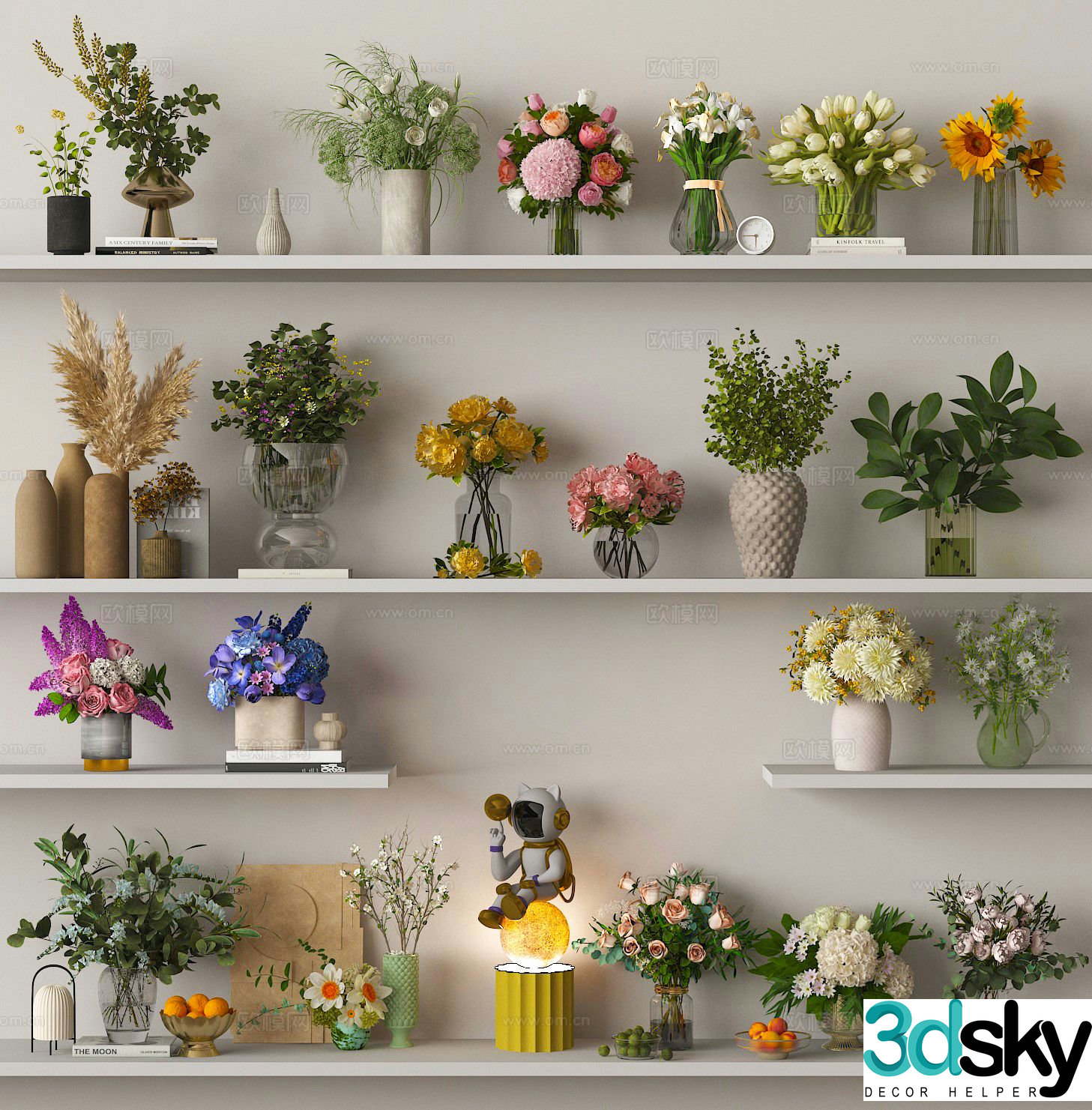 vase floristry flowers flowers flower arrangement 3d model