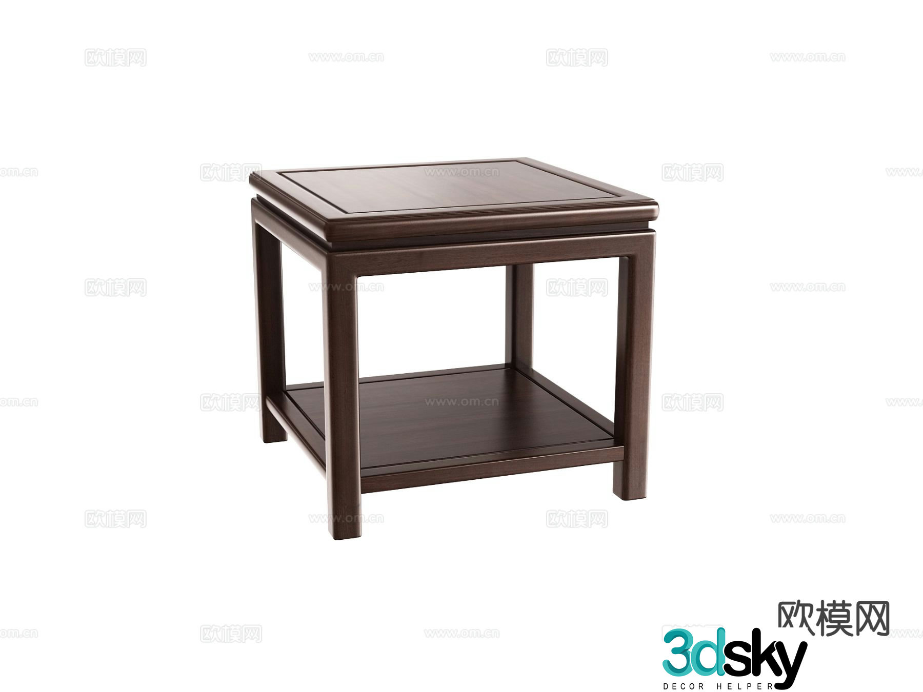 New Chinese style corner table side table square table 3D model